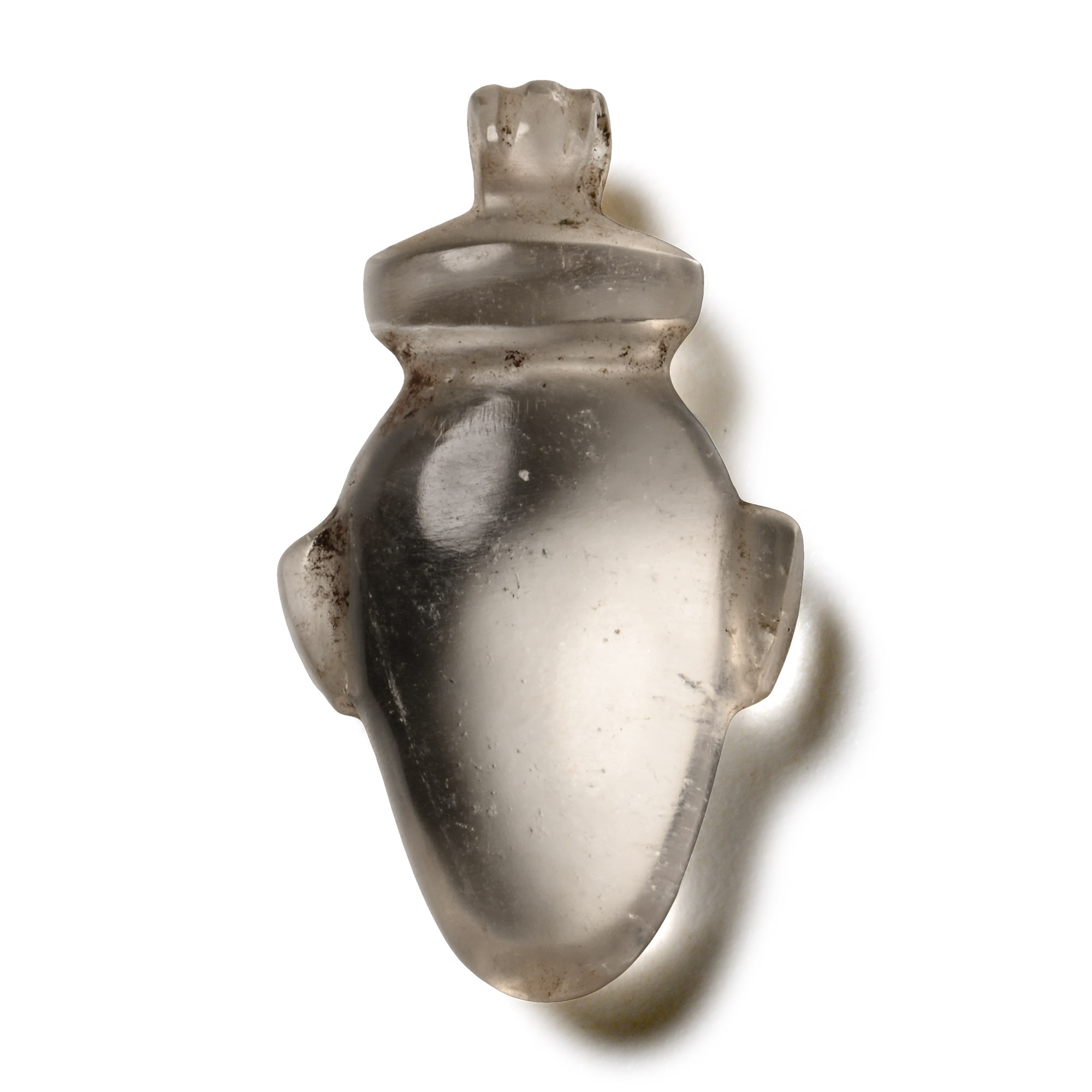 Egyptian Rock Crystal Heart Amulet