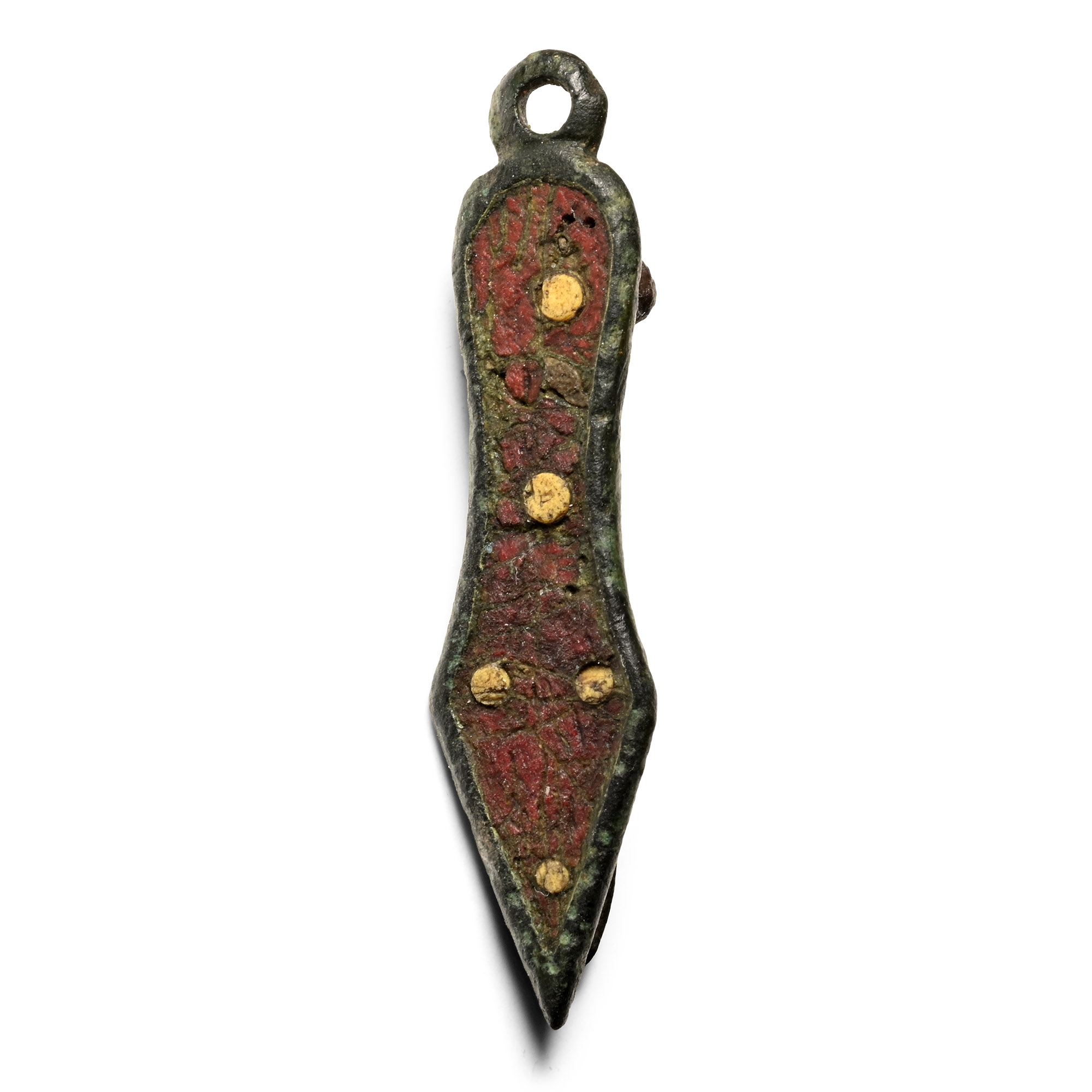 Roman Enamelled Bronze Sandal Brooch