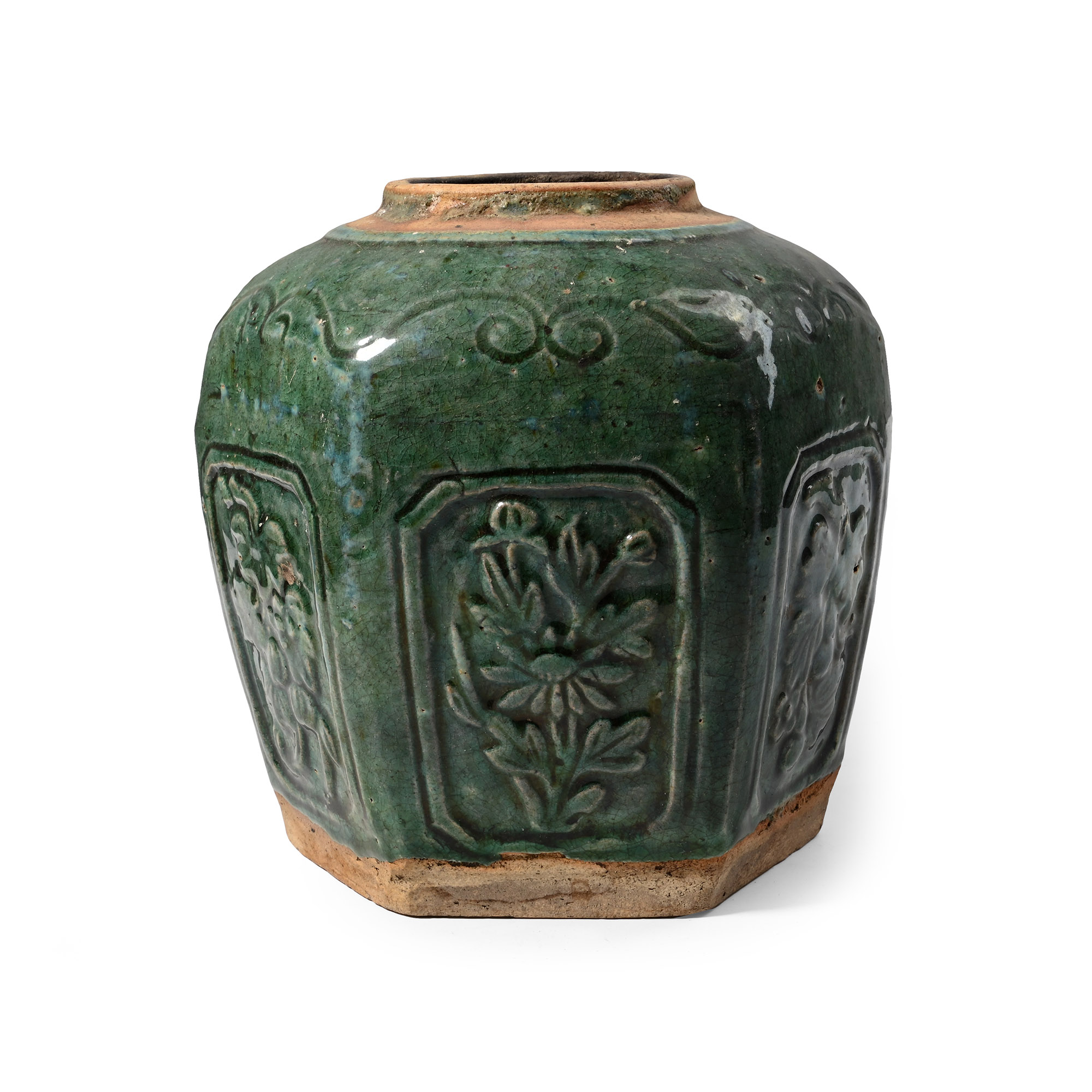 Chinese Green Glazed Ginger Jar