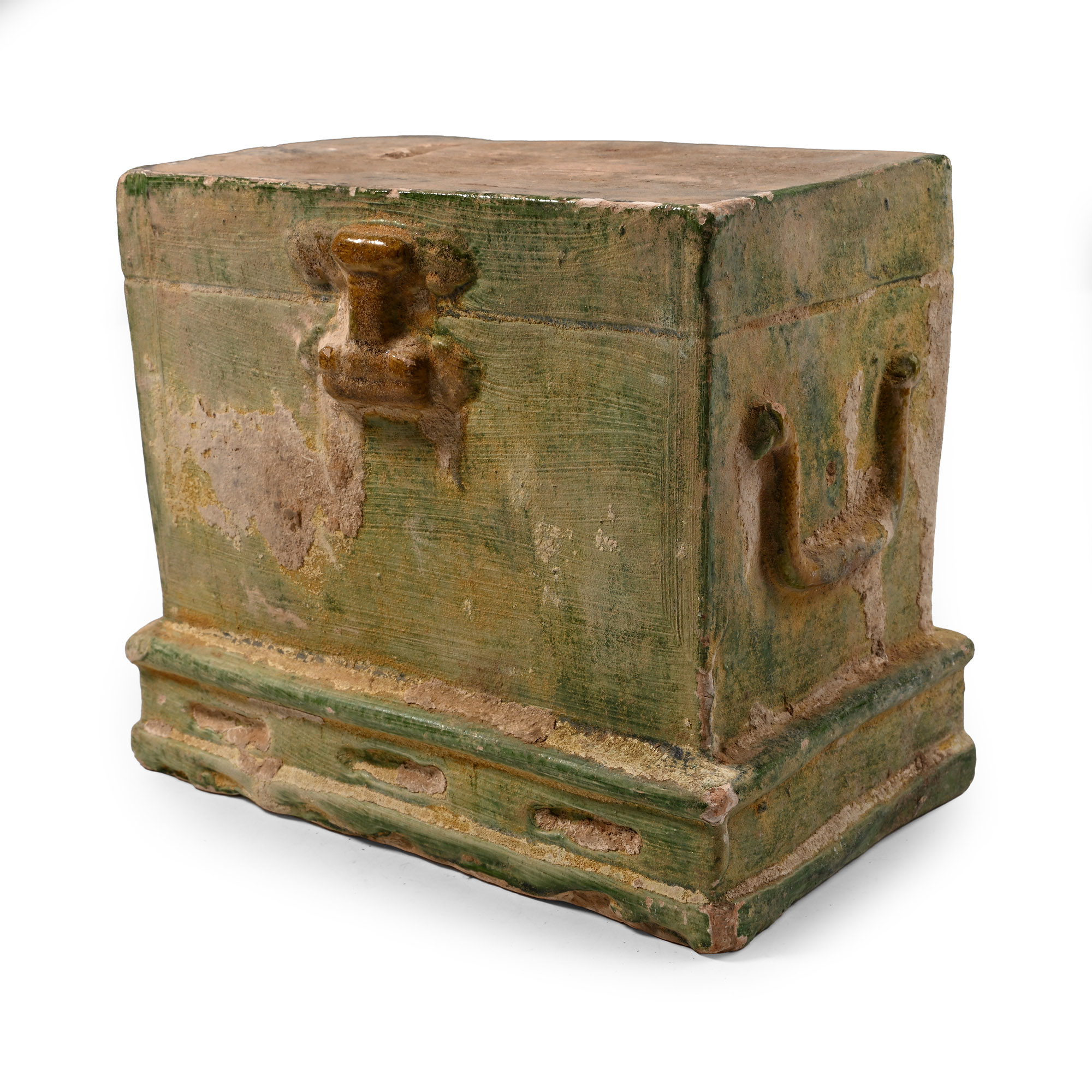 Chinese Ming Green Glazed Treasure Chest Model