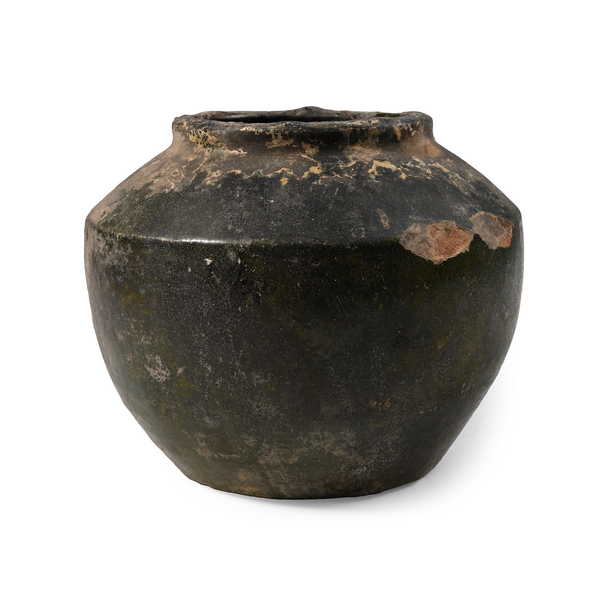 Chinese Ming Green Glazed Jar