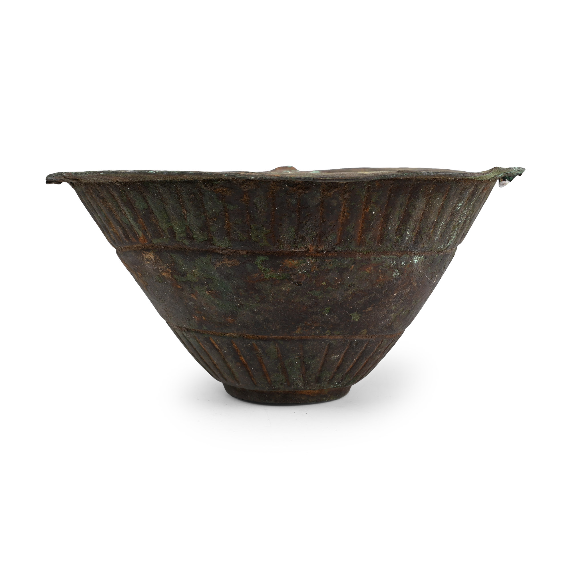 Luristan Bronze Decorated Conical Vessel