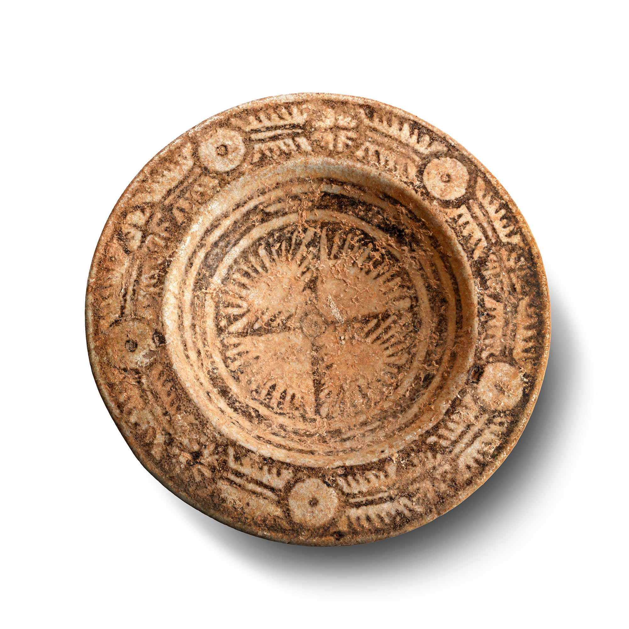 Western Asiatic Faience Bowl with Floral Motifs