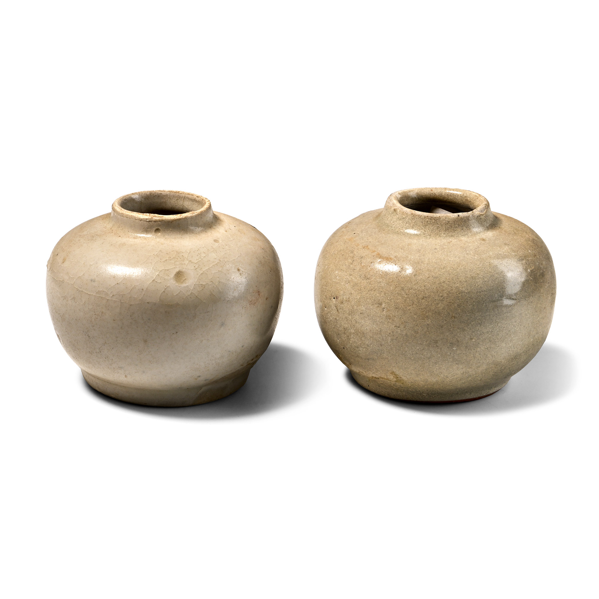 Hoi An Cargo Shipwreck Glazed Pot Pair