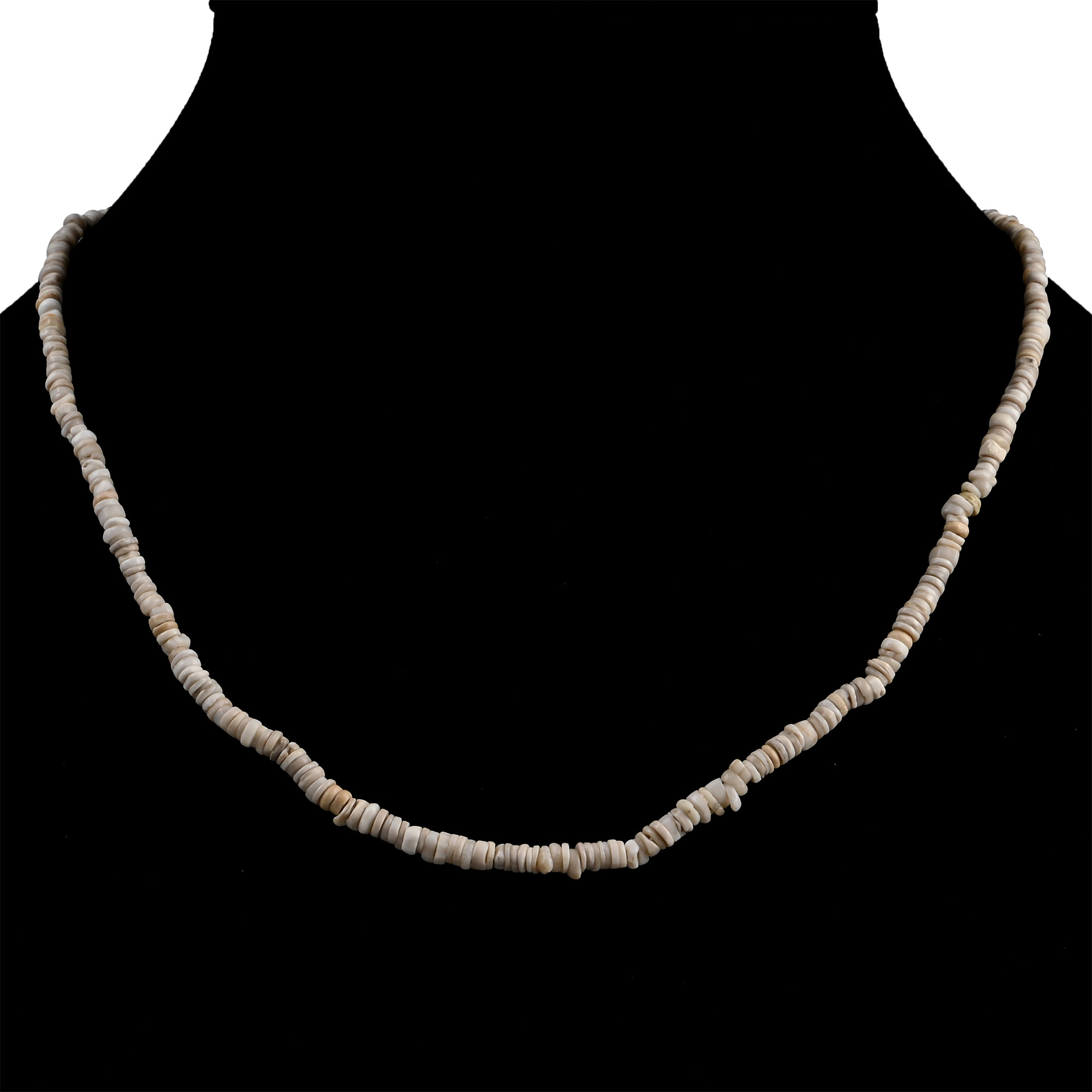Western Asiatic White Stone Bead Necklace String