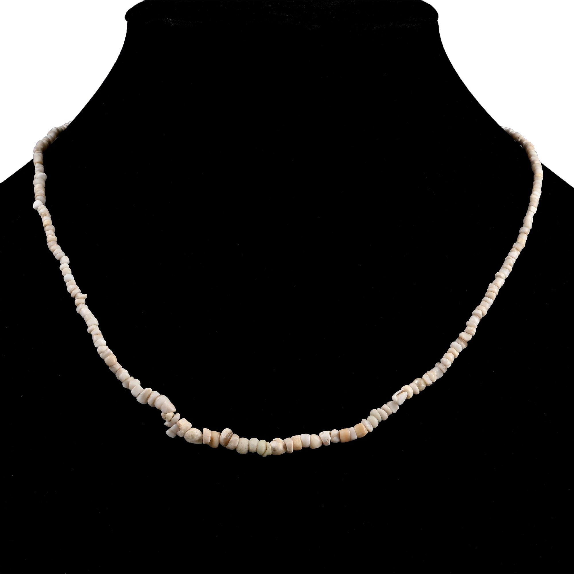 Western Asiatic White Stone Bead Necklace String