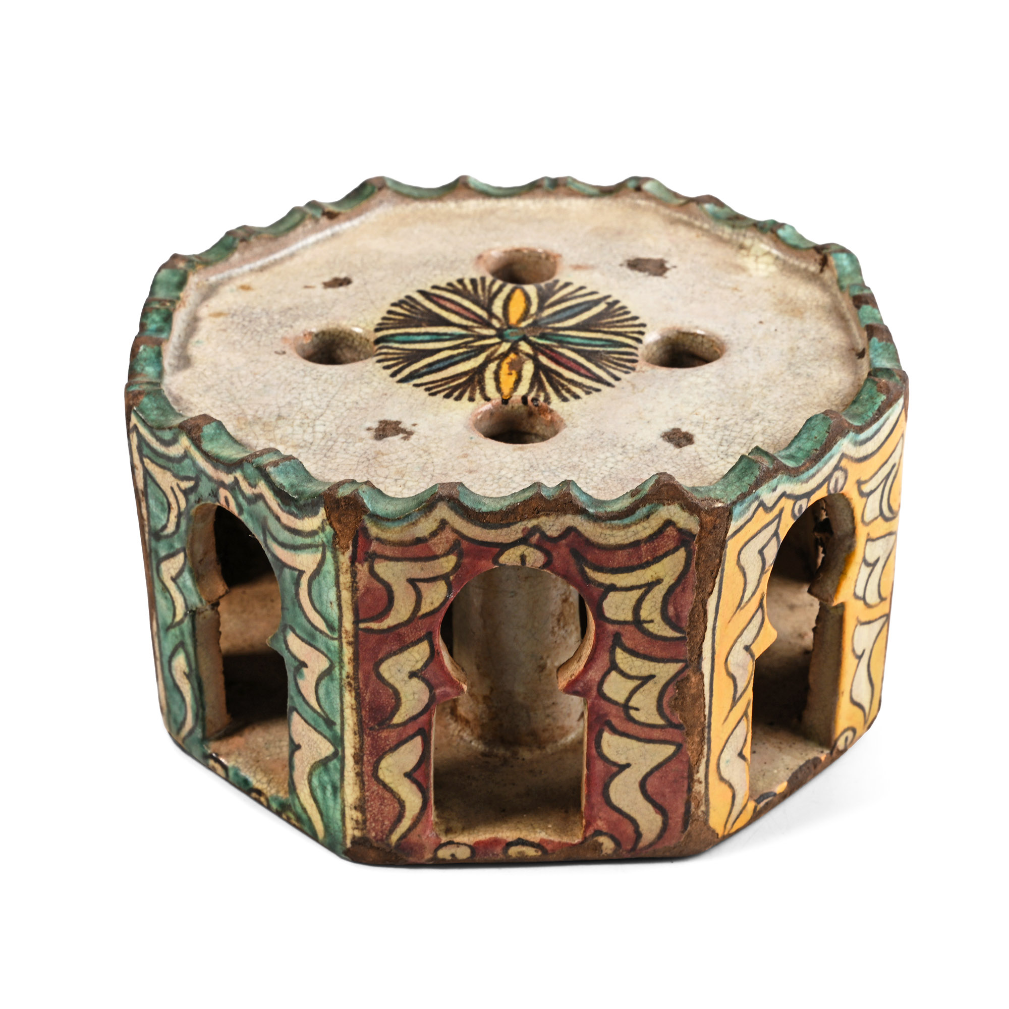 Kutahya Glazed Terracotta Vessel Stand