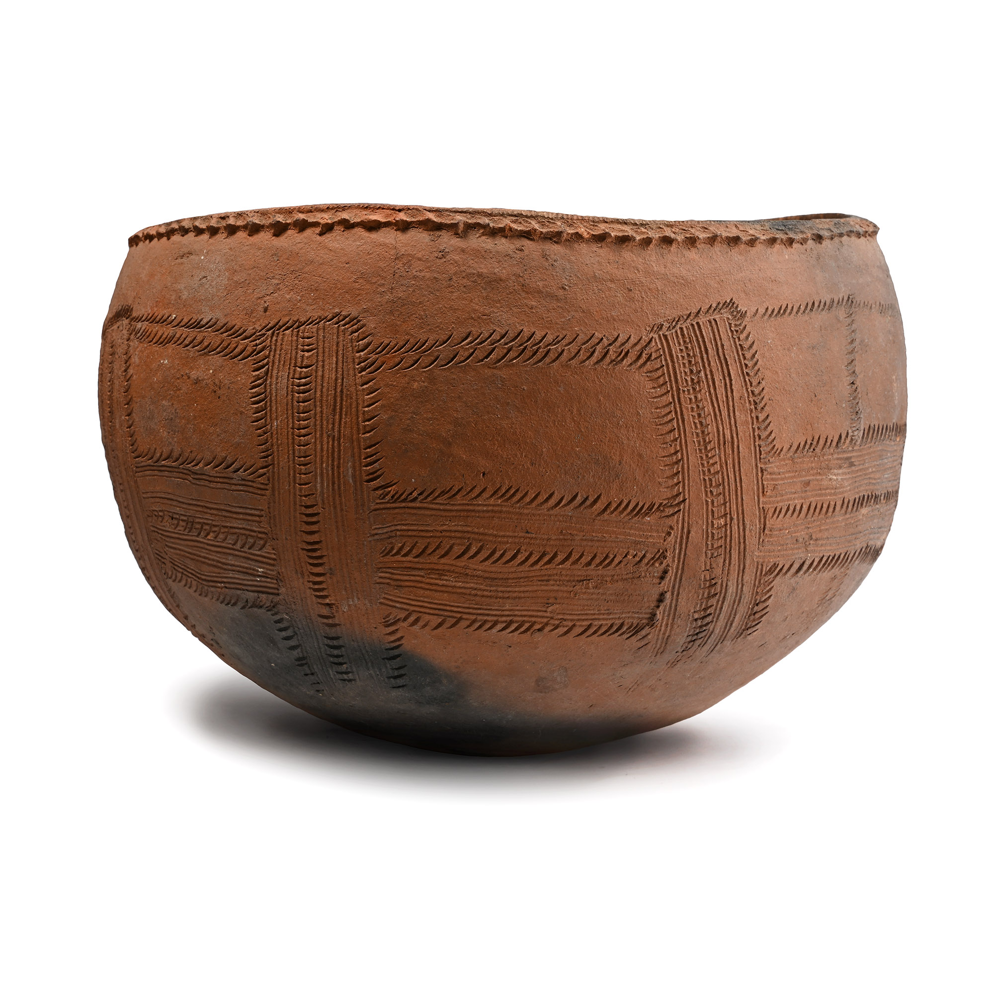 Oceanic Decorated Terracotta Cooking Bowl