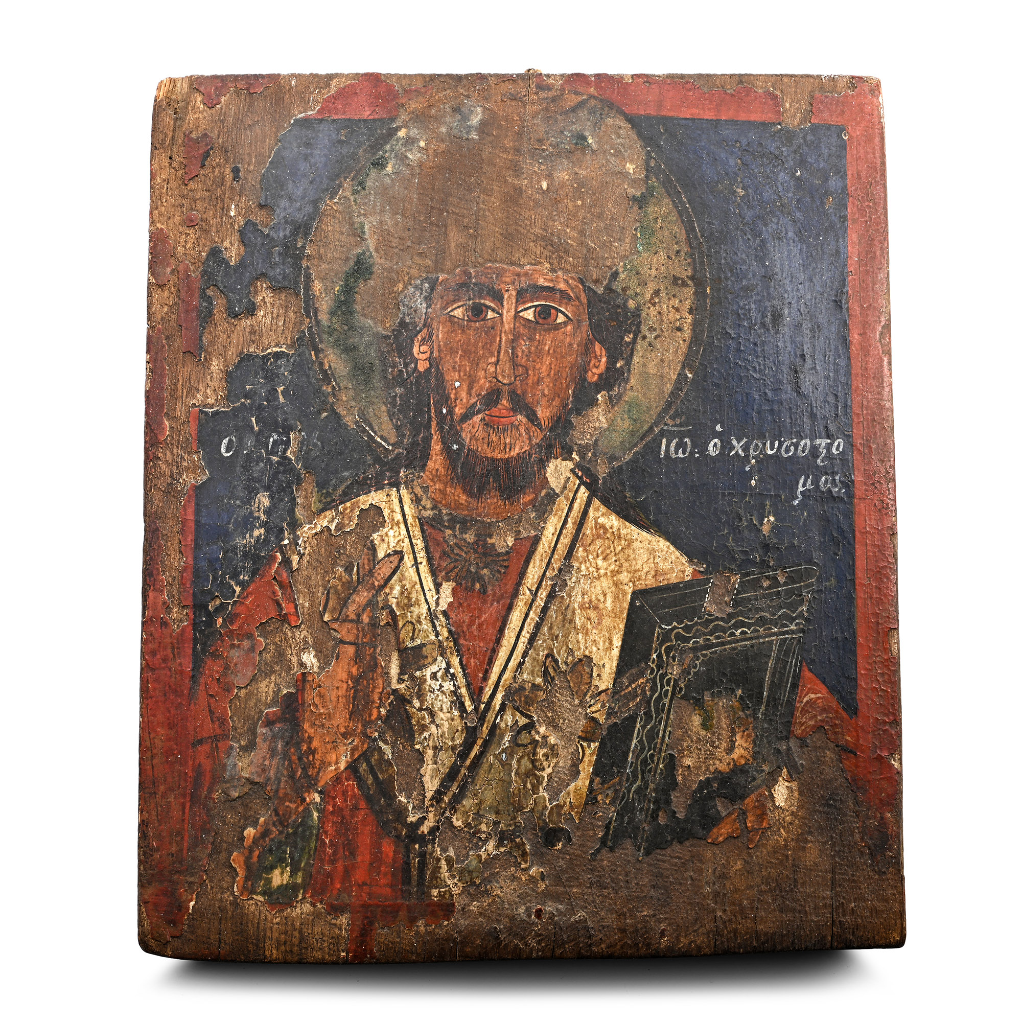 Antique Icon of Saint John Chrysostomos