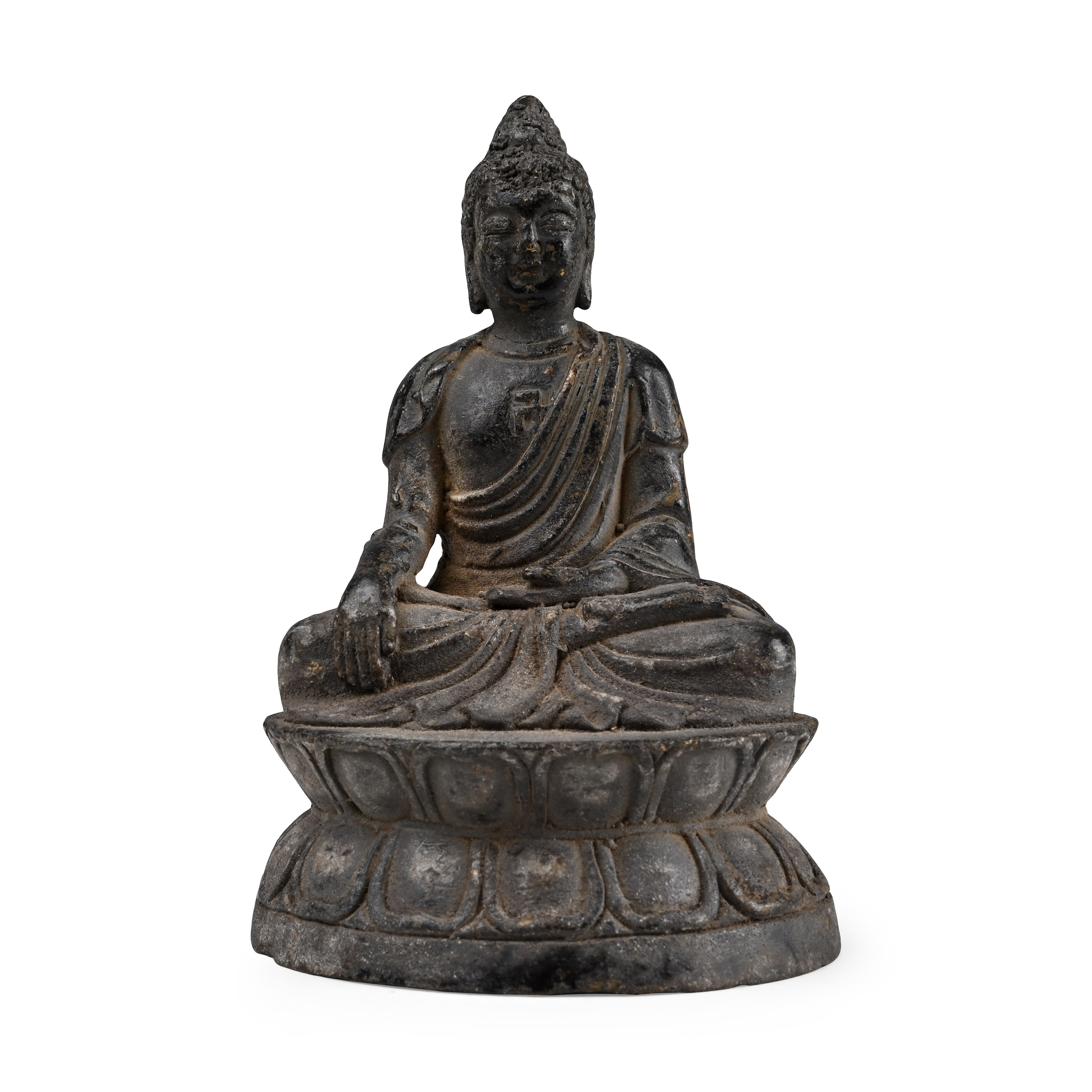 Antique Bronze Seated Buddha Figure