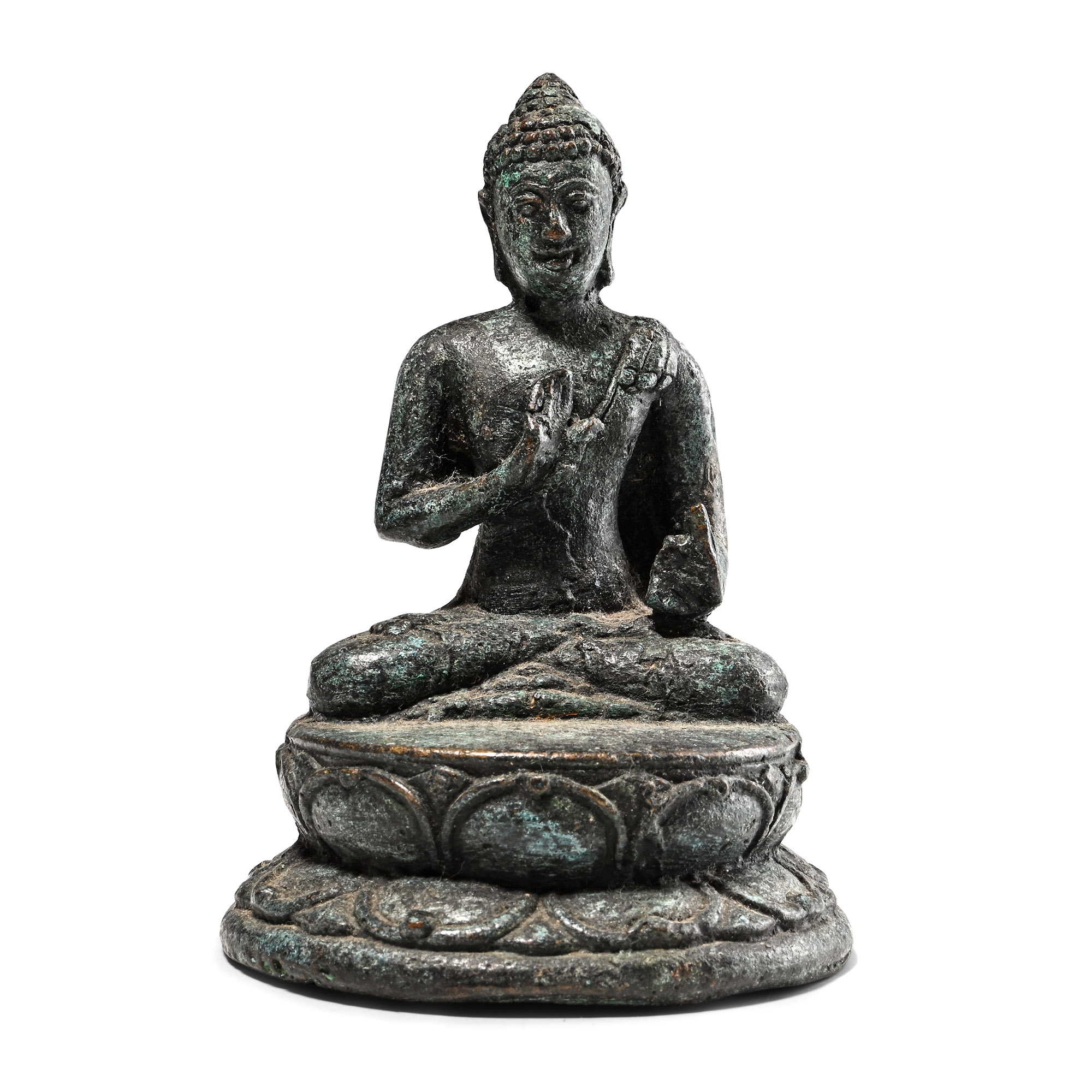 Vintage Bronze Seated Buddha Statuette