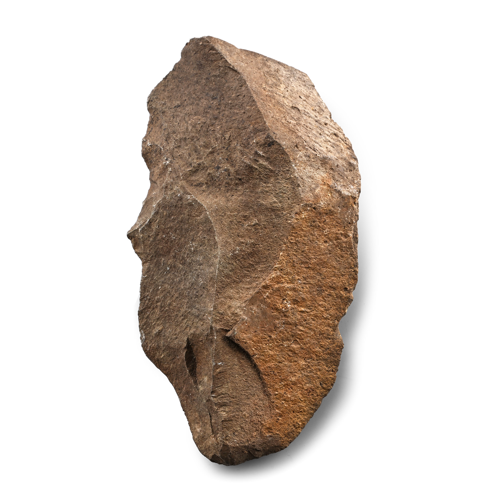 Large Welsh Stone Age Inscribed Knapped Flint Scraper