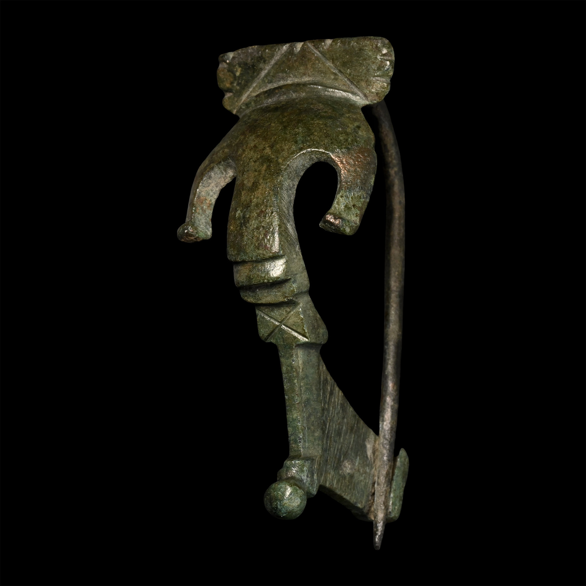 Roman Bronze Anchor Bow Brooch