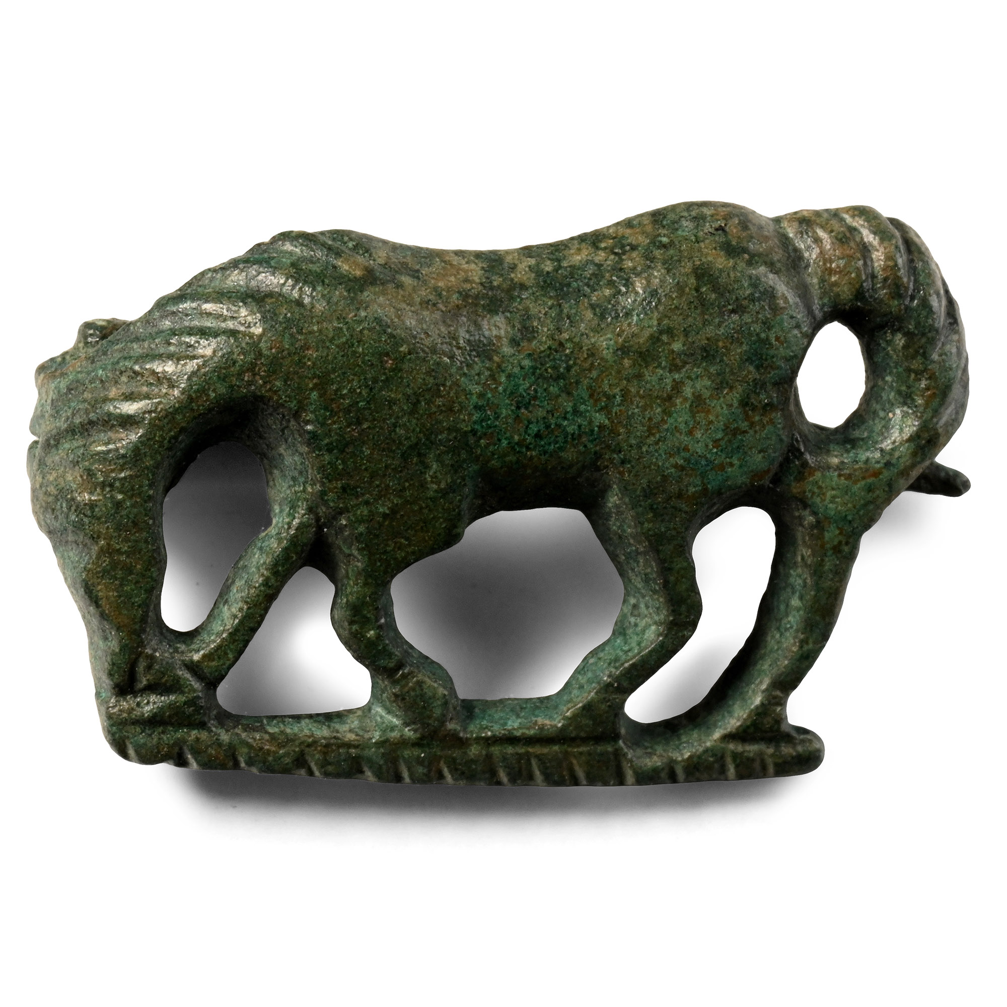 Roman Bronze Horse Plate Brooch