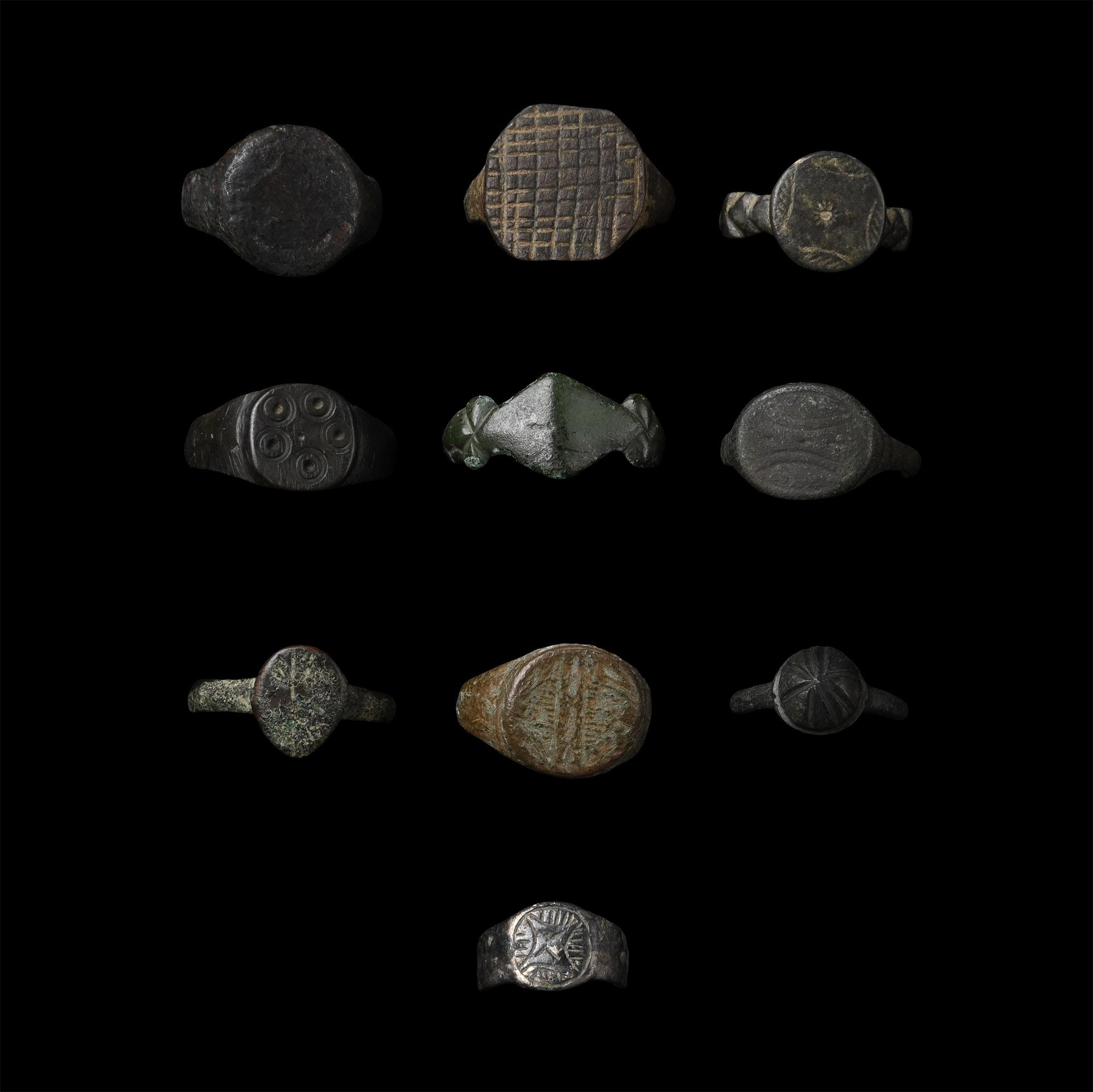 Roman to Medieval Bronze Ring Group