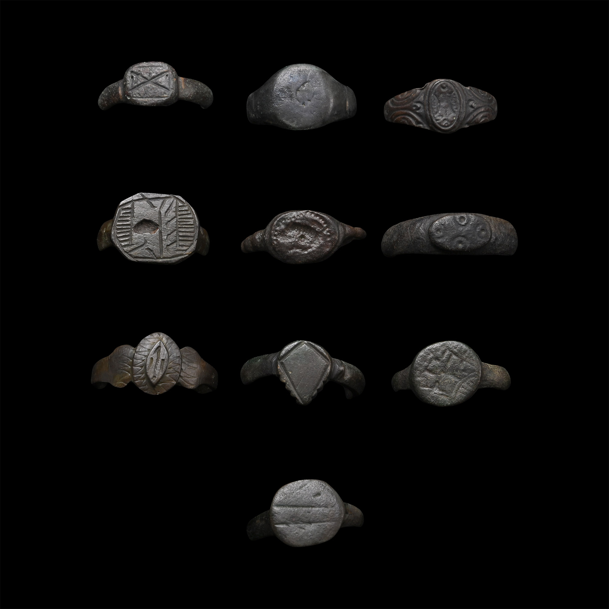 Roman to Medieval Bronze Ring Group