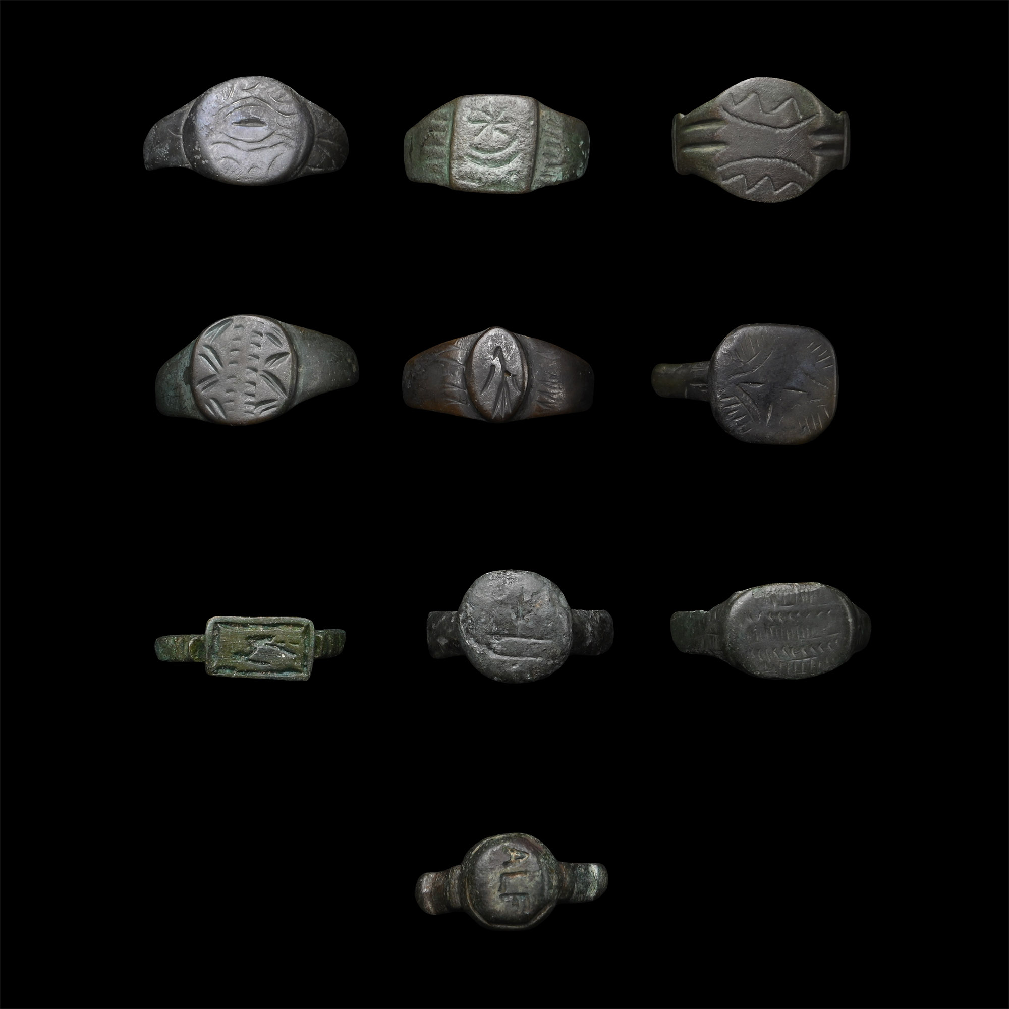 Roman to Medieval Bronze Ring Group