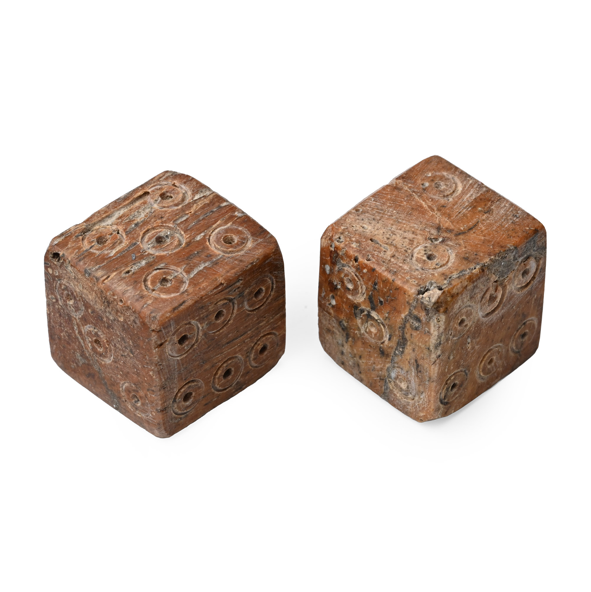 Roman Bone Gaming Dice Pair