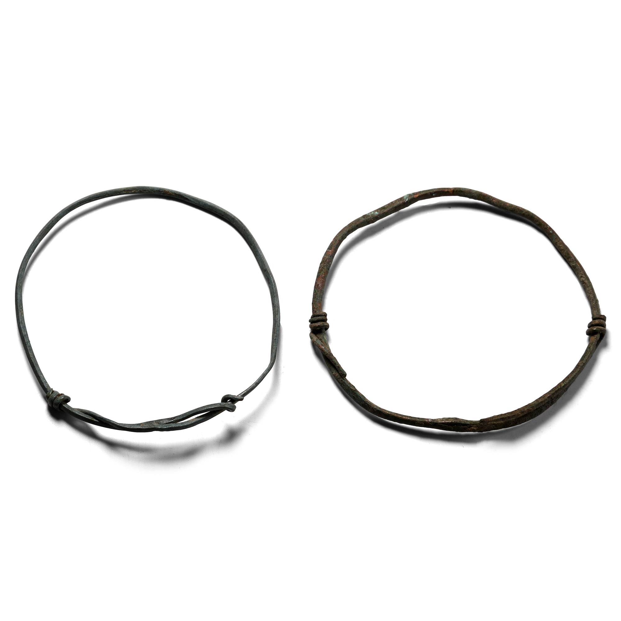 Celtic Bronze Adjustable Type Bracelet Pair
