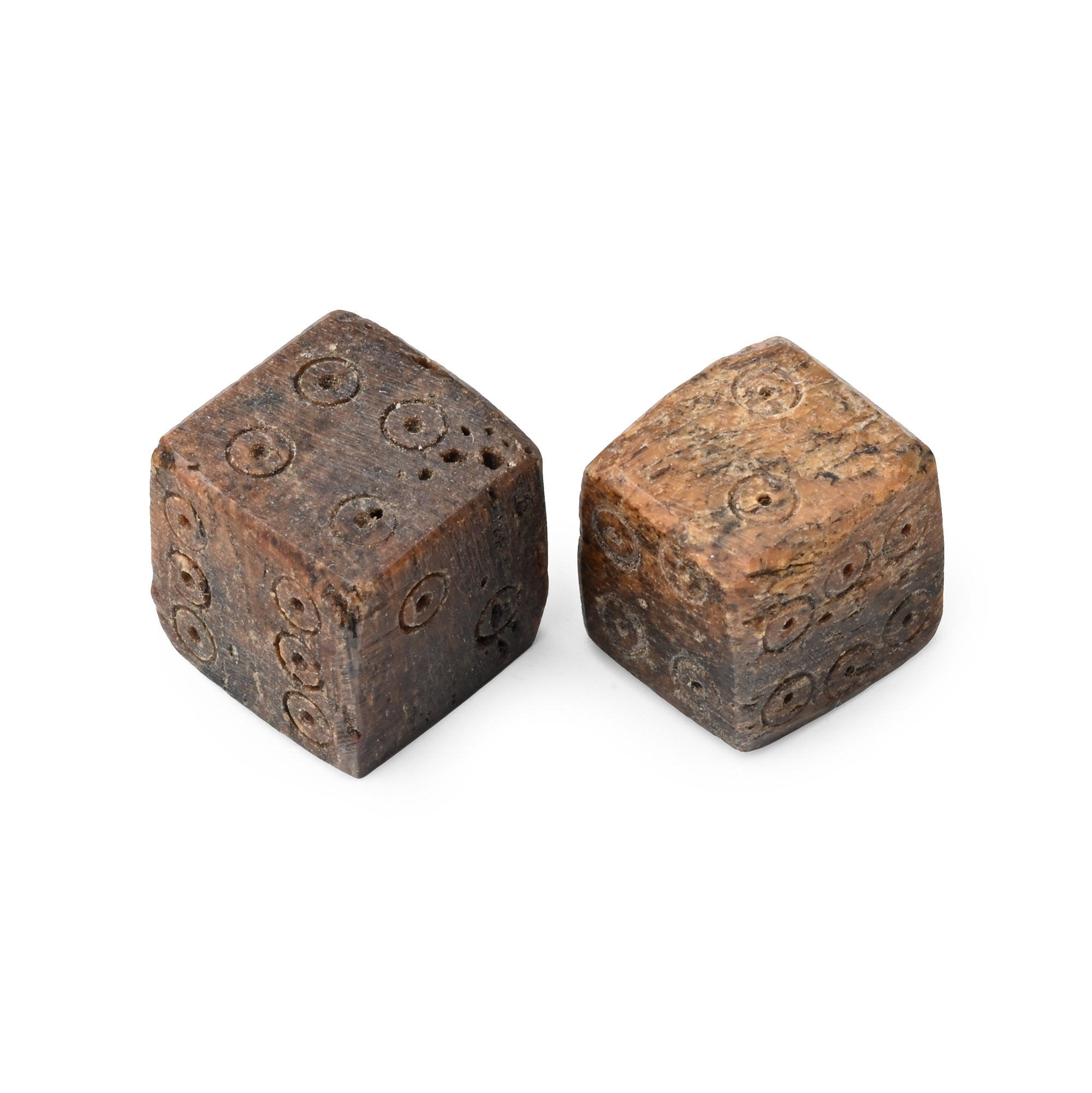 Roman Bone Gaming Dice Pair