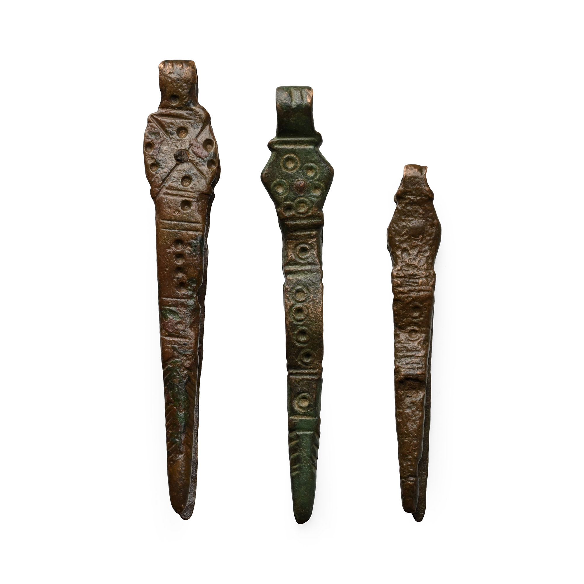 Late Roman Bronze Tweezer Group