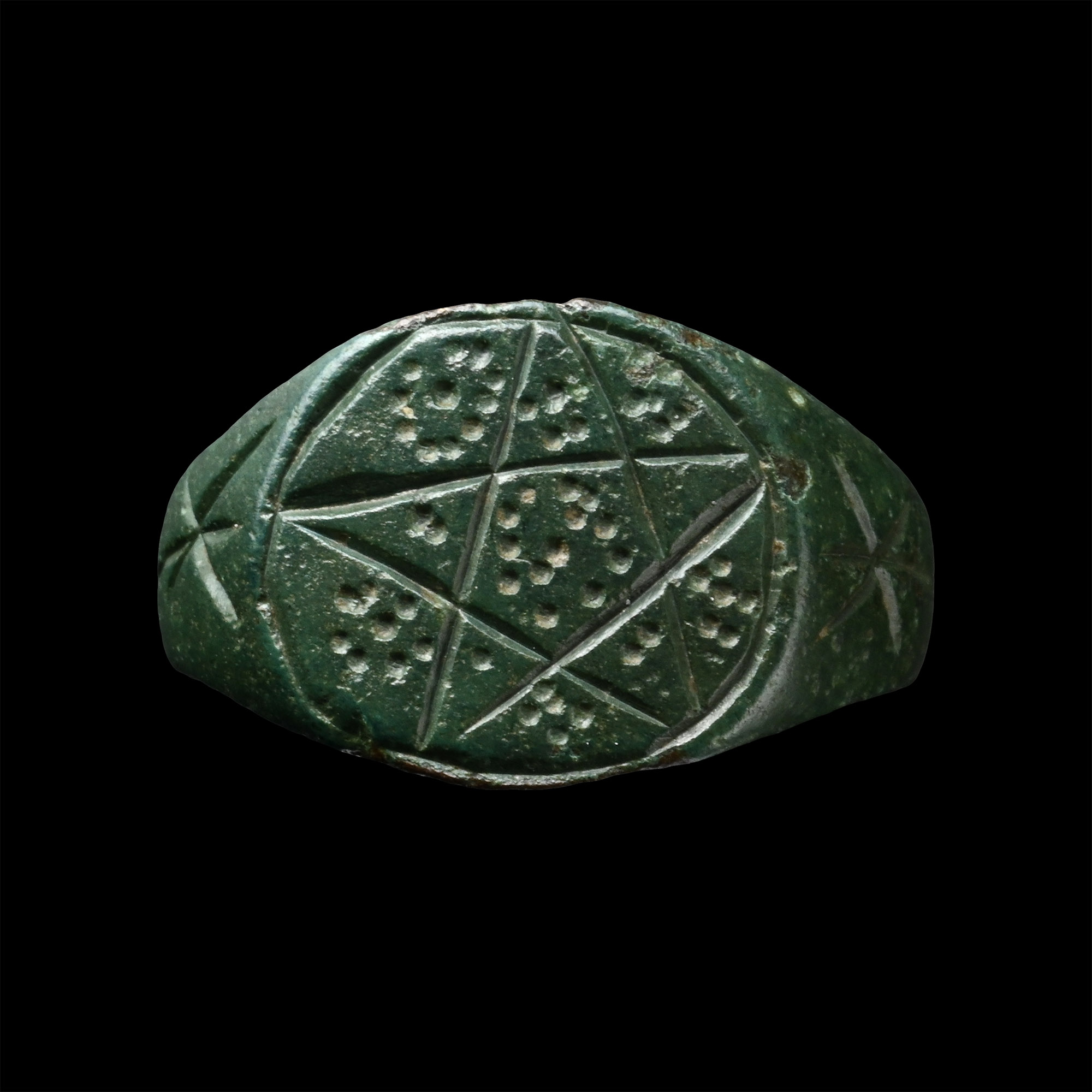 Medieval Bronze Pentagram Ring