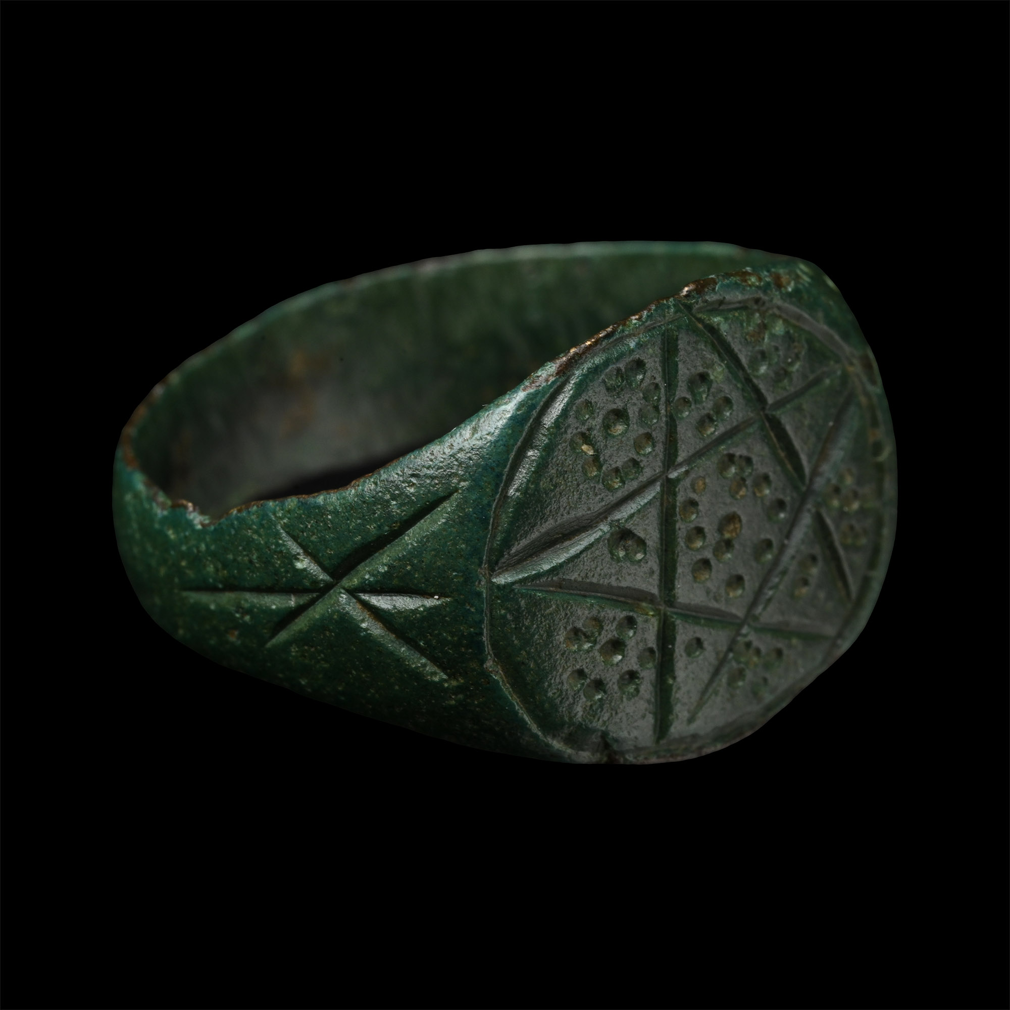 Medieval Bronze Pentagram Ring