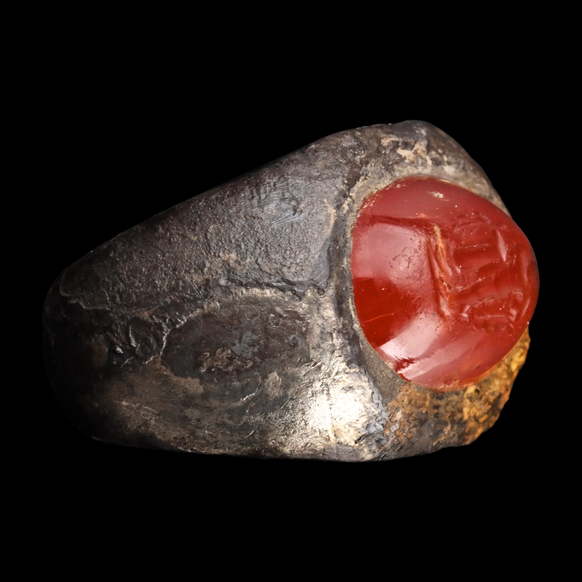 Roman Silver Ring with Apollo Gemstone