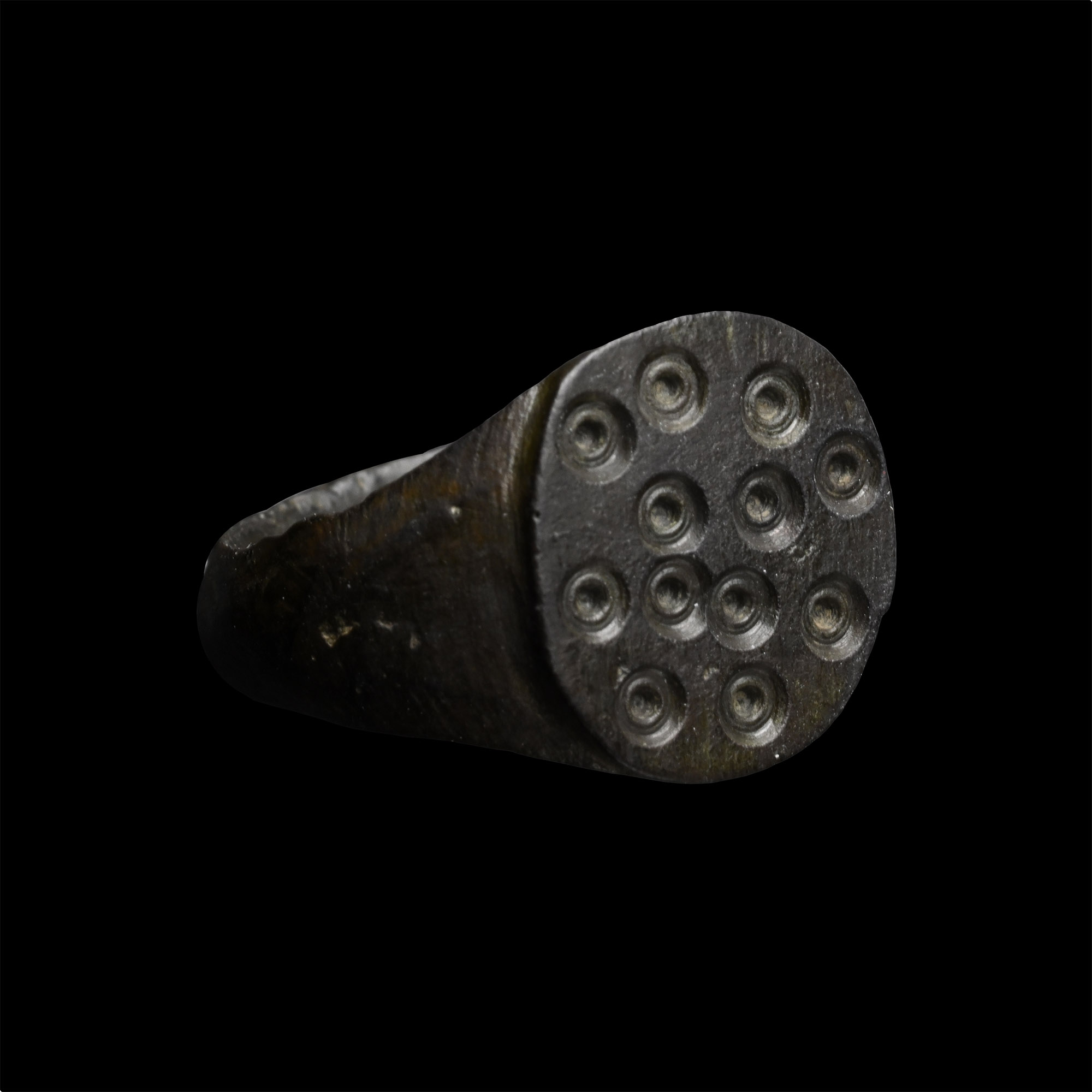 Medieval Bronze Ring with Ring-and-Dot Motif