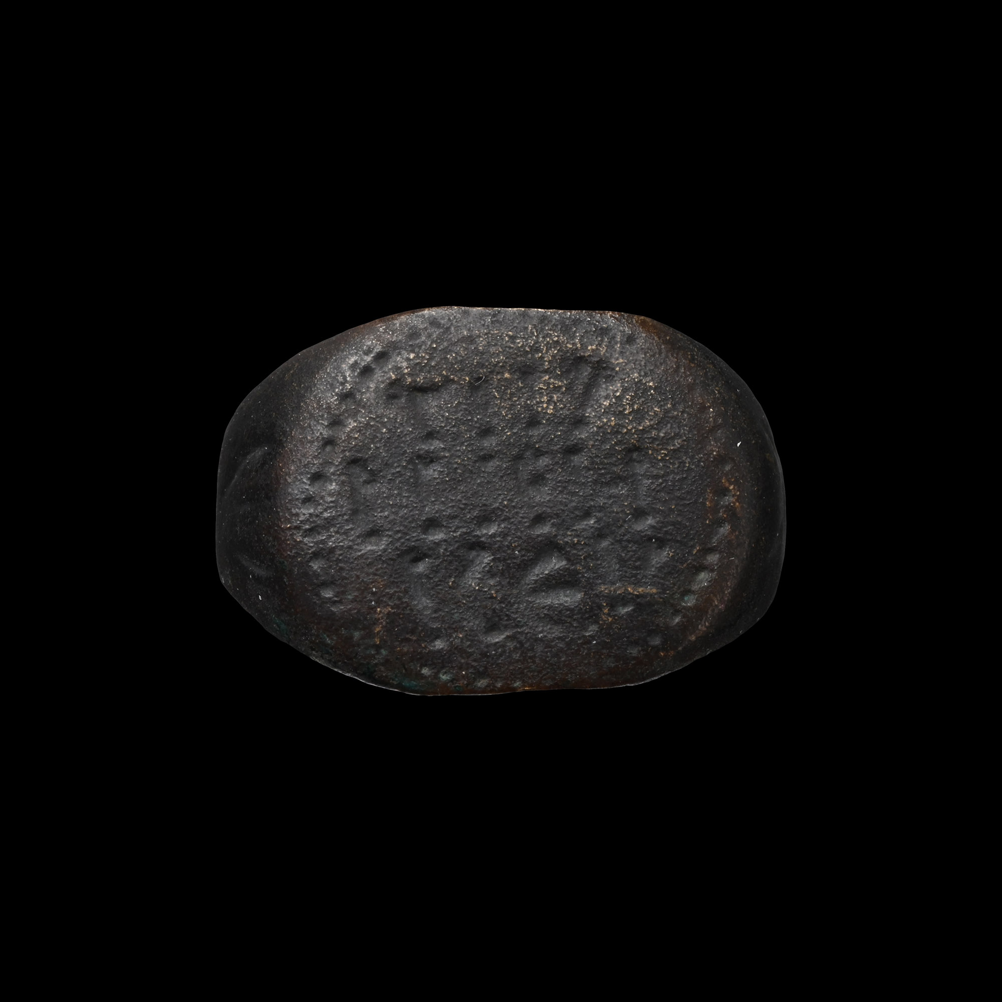 Medieval Bronze Ring with Greek Inscription