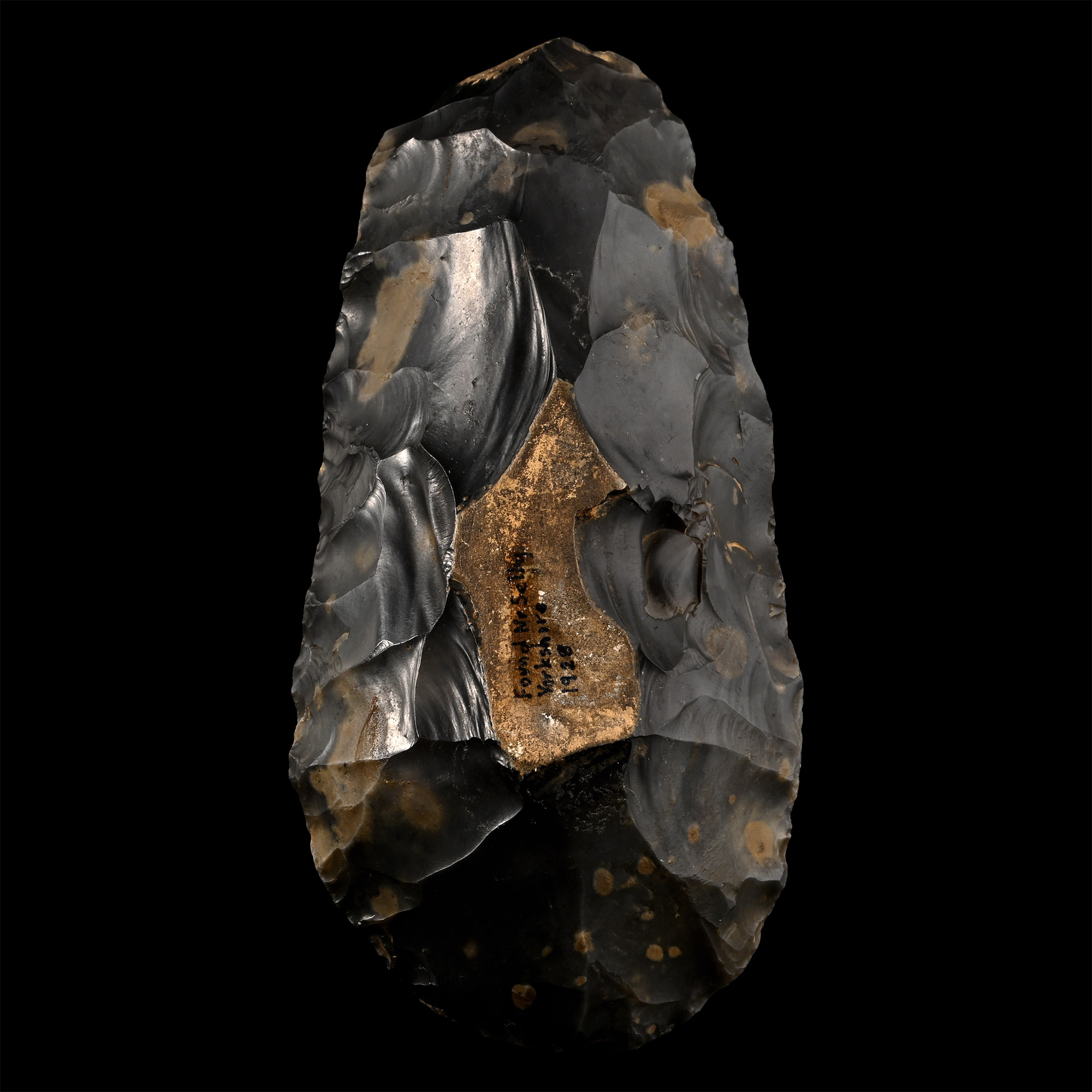 Large Yorkshire Stone Age Kapped Flint Classic Handaxe