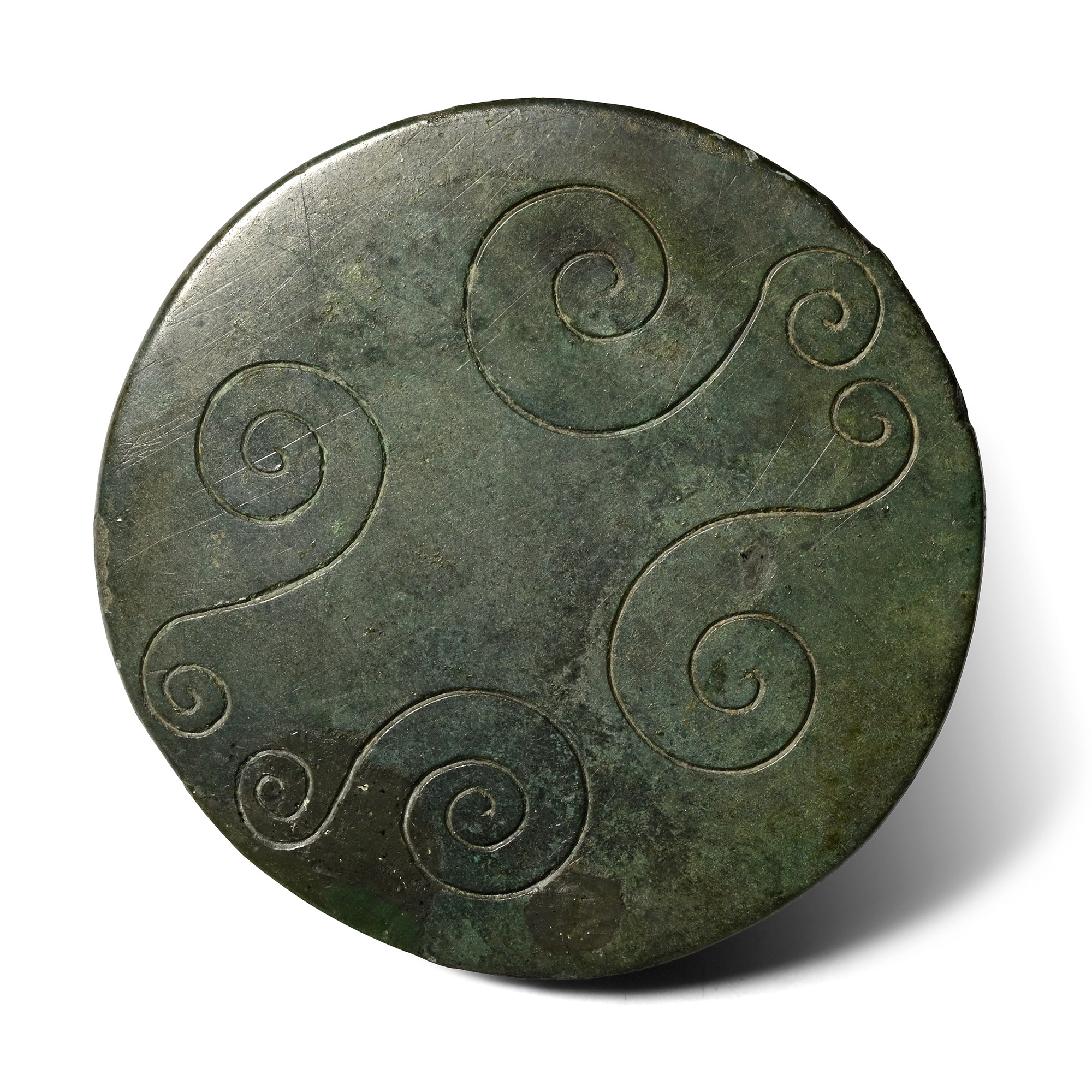 Scythian Bronze Roundel with Sea Scroll Pairs