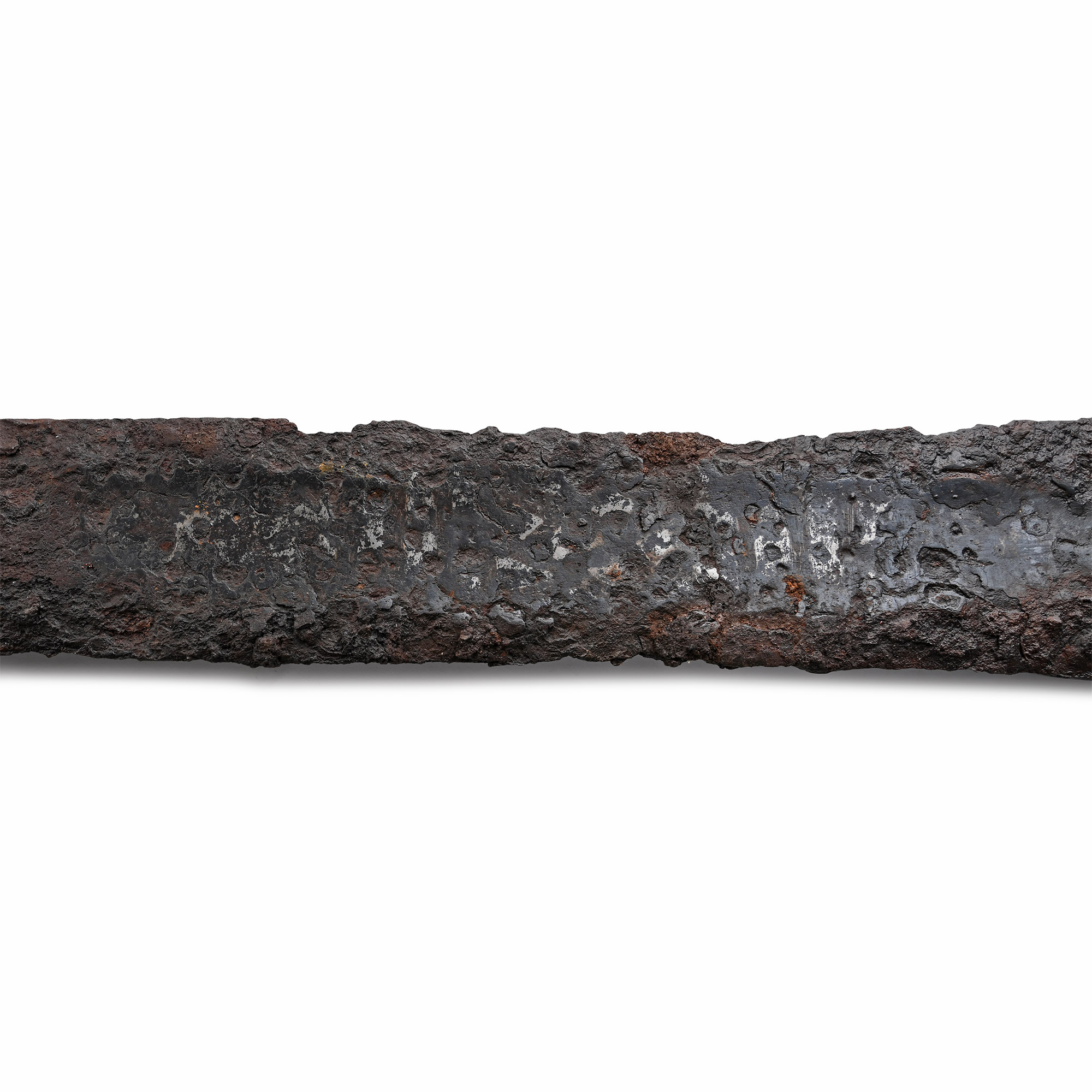 Scandinavian Viking Iron Sword with Silver Inlaid Hilt