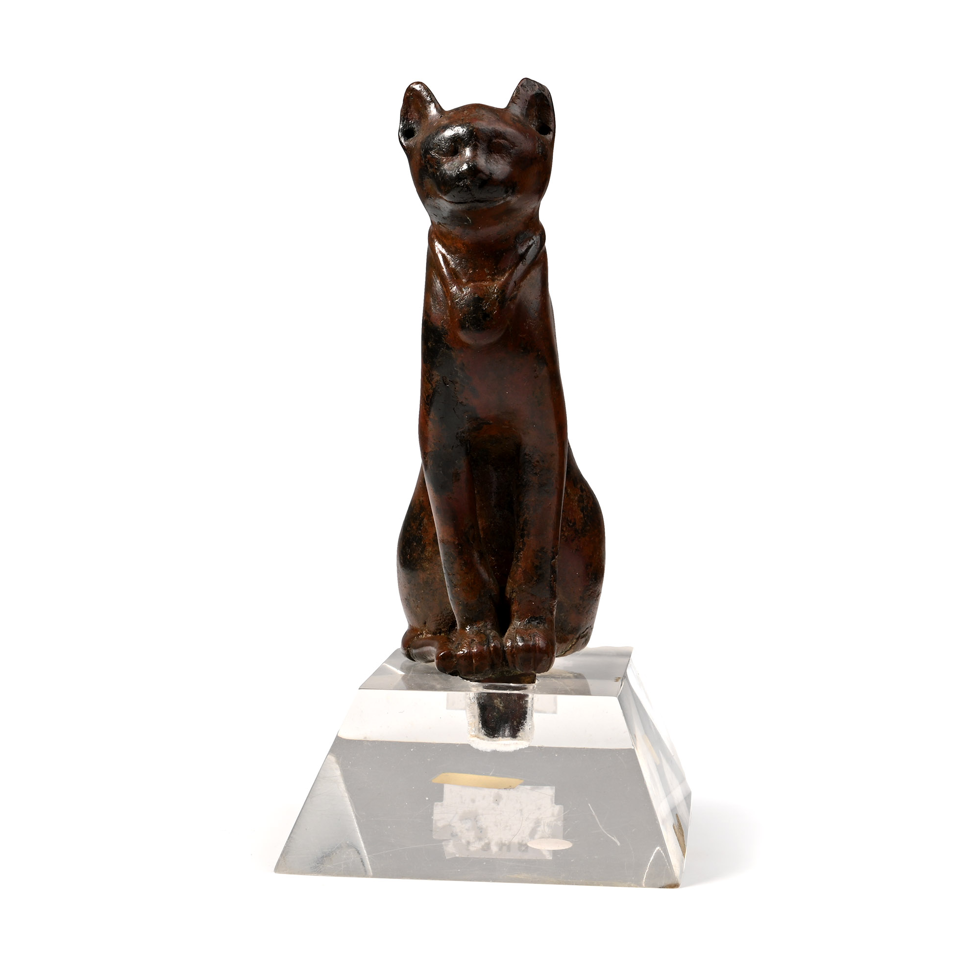 'The Fitzgerald' Egyptian Bronze Statue of the Seated Cat Goddess Bastet