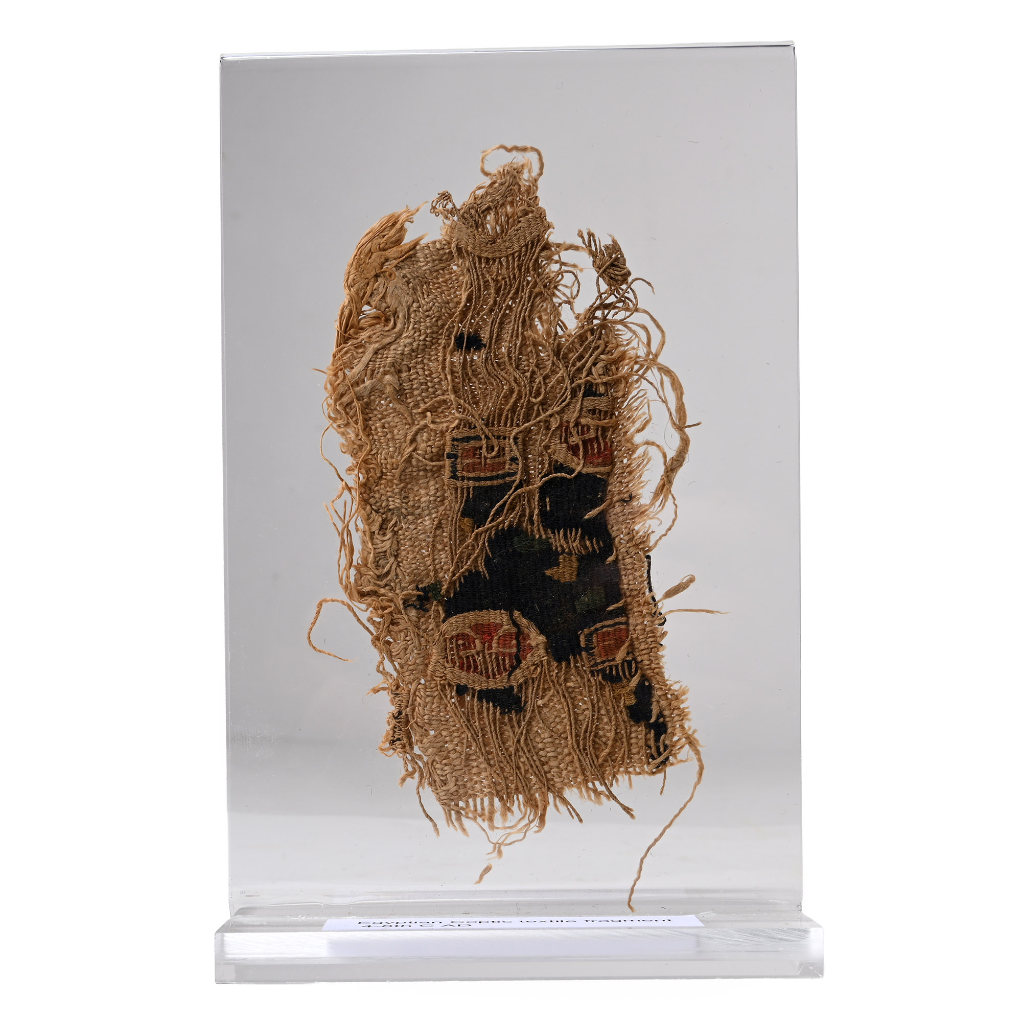 Egyptian Textile Fragment in Display Stand