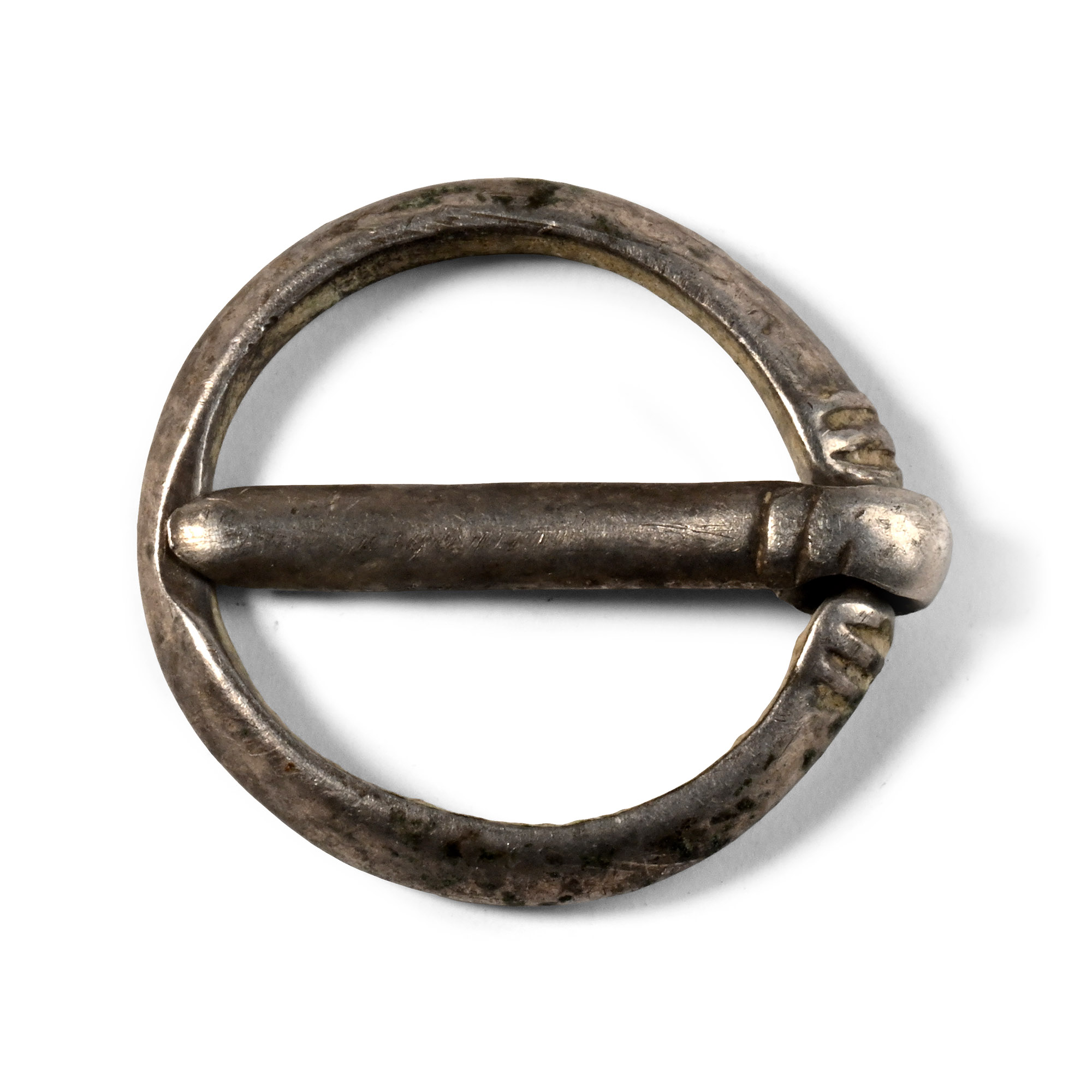 Medieval Silver Annular Brooch with Pin