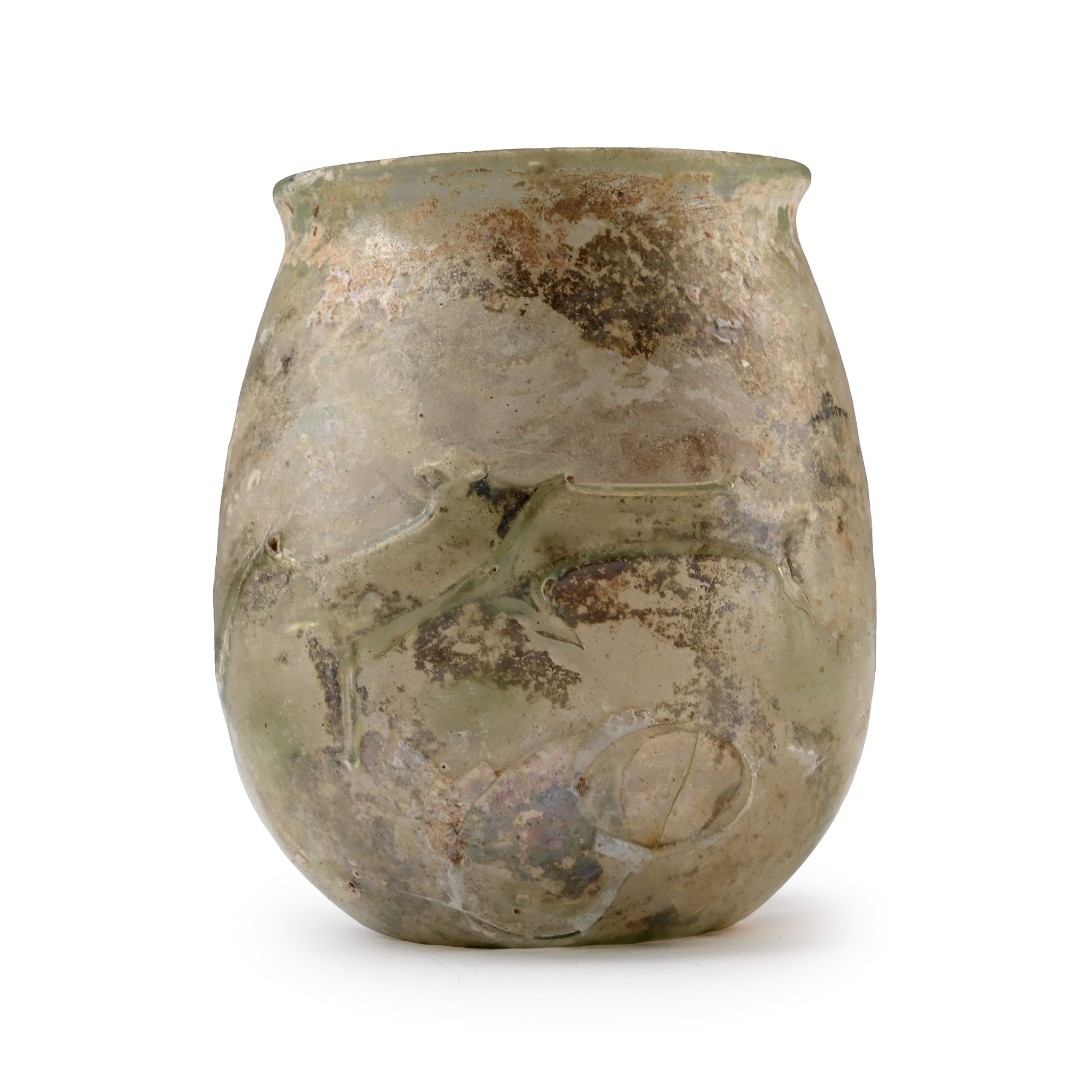 Roman Iridescent Translucent Glass Beaker