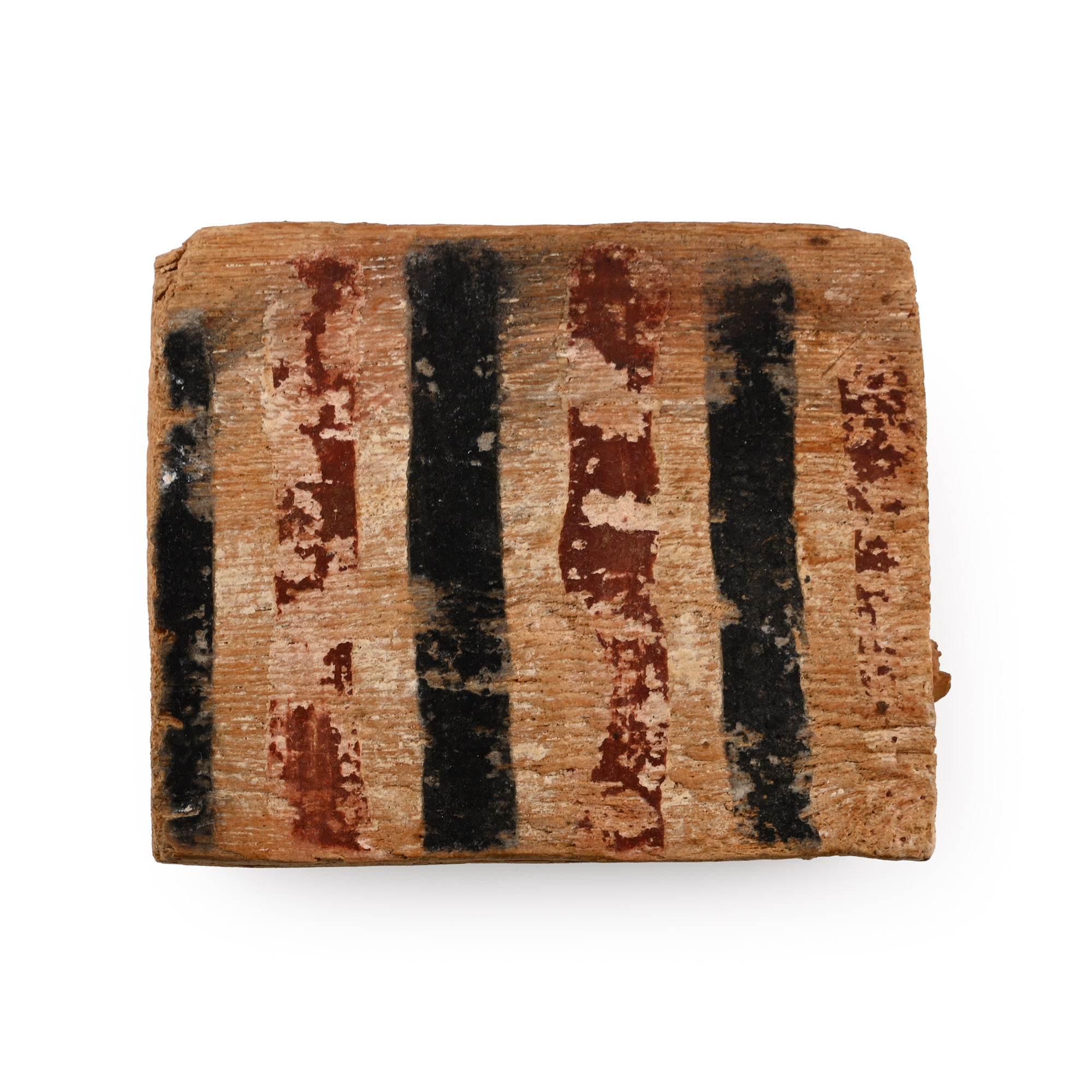 Egyptian Painted Wooden Sarcophagus Section
