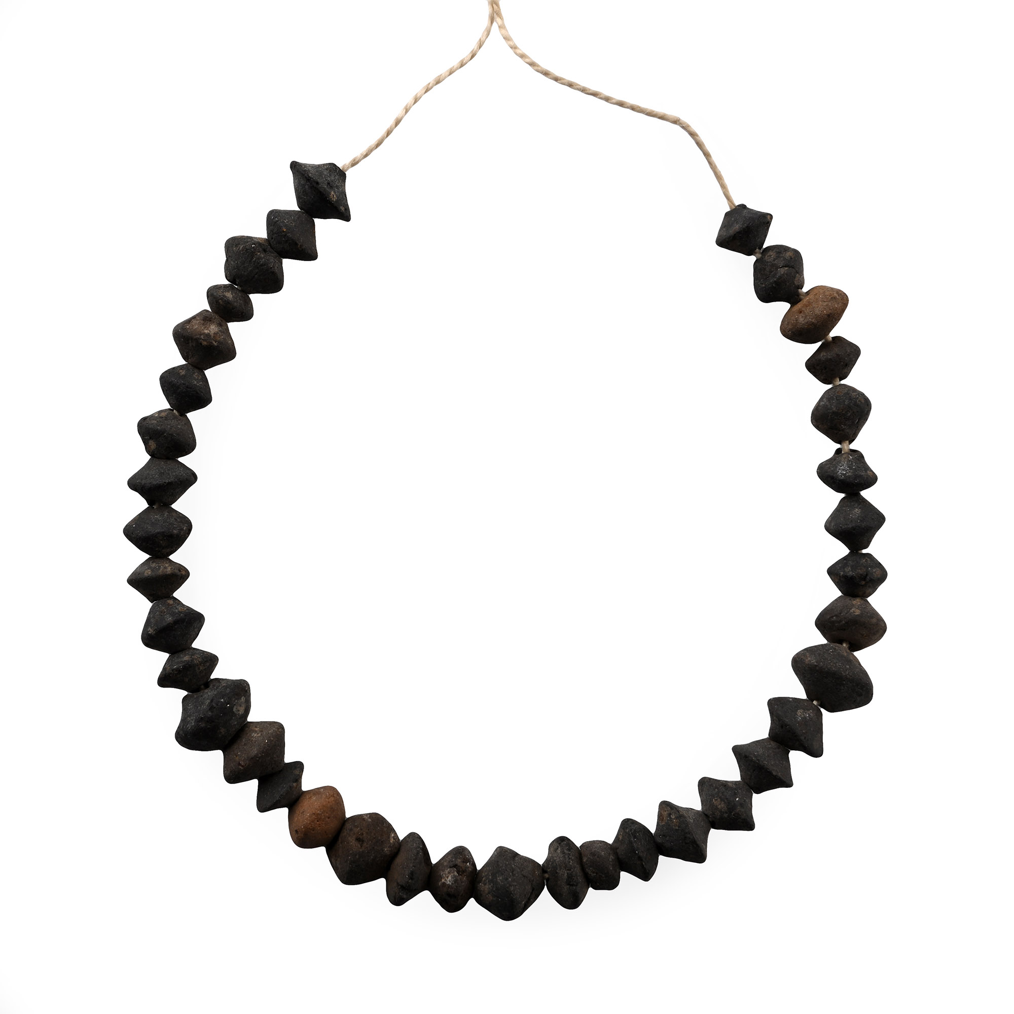 Egyptian Biconical Faience Mummy Bead String