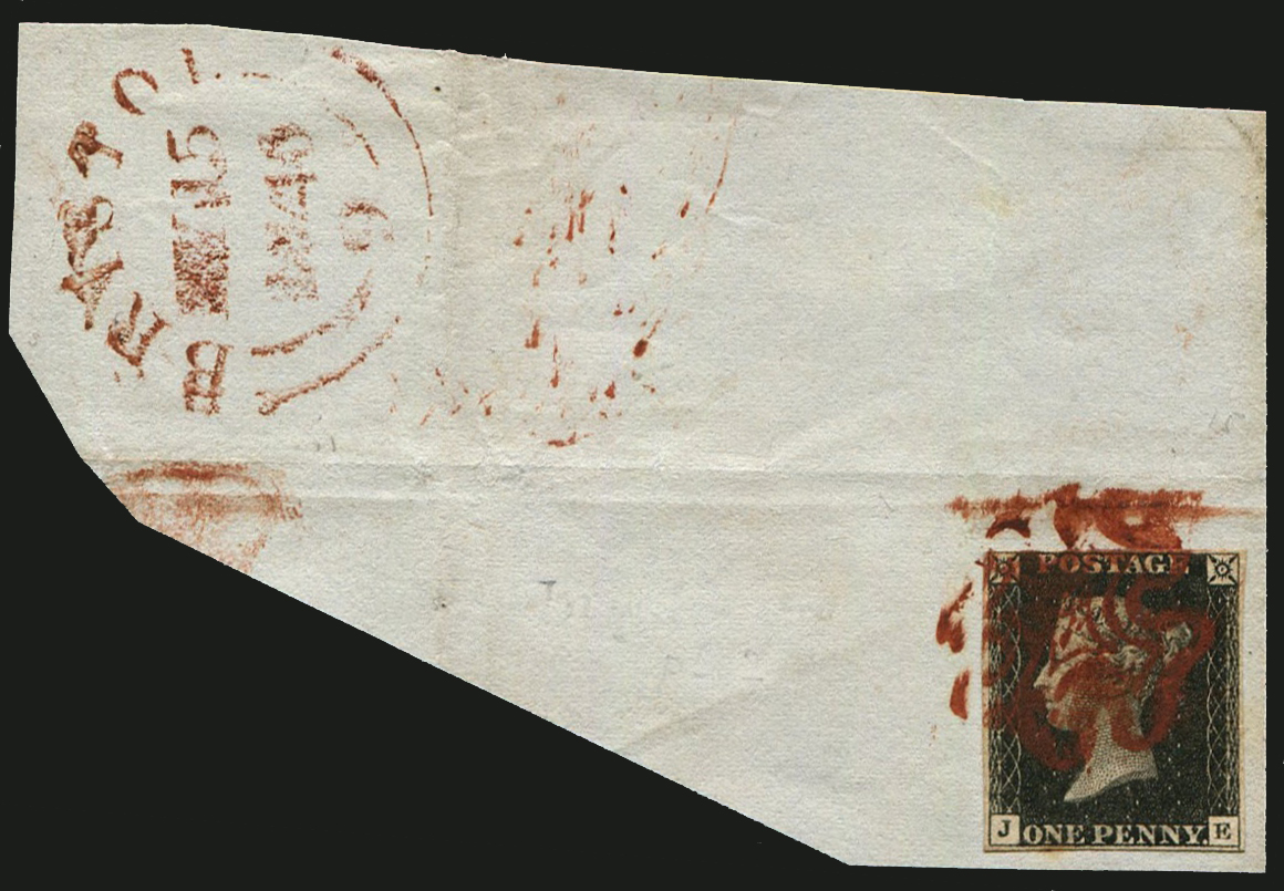 1d Pl. 2 'JE' USED ON 'MAY. 15TH. 1840'