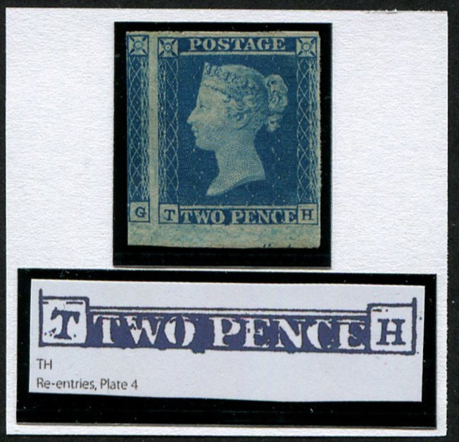2d Pl.4 'TH' RE-ENTRY (First State, Fresh Entry) MINT