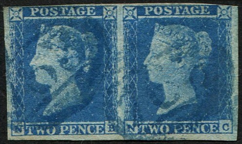2d Pl.4 'NB-NC' 'BLUE' NUMERALS ON PAIR