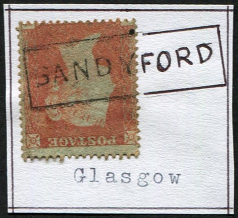 1d SG 17 SCOTS BOXED LOCAL OF 'SANDYFORD'