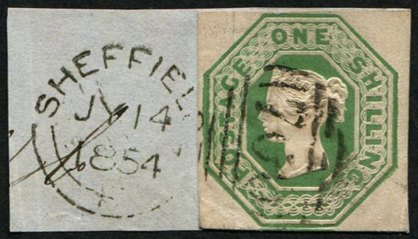 1/- SG 56 'DEEP-GREEN' VFU, '700'