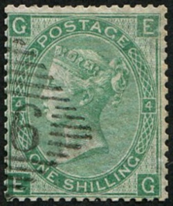 1/- SG 101 VFU, PERFECTLY CENTRED