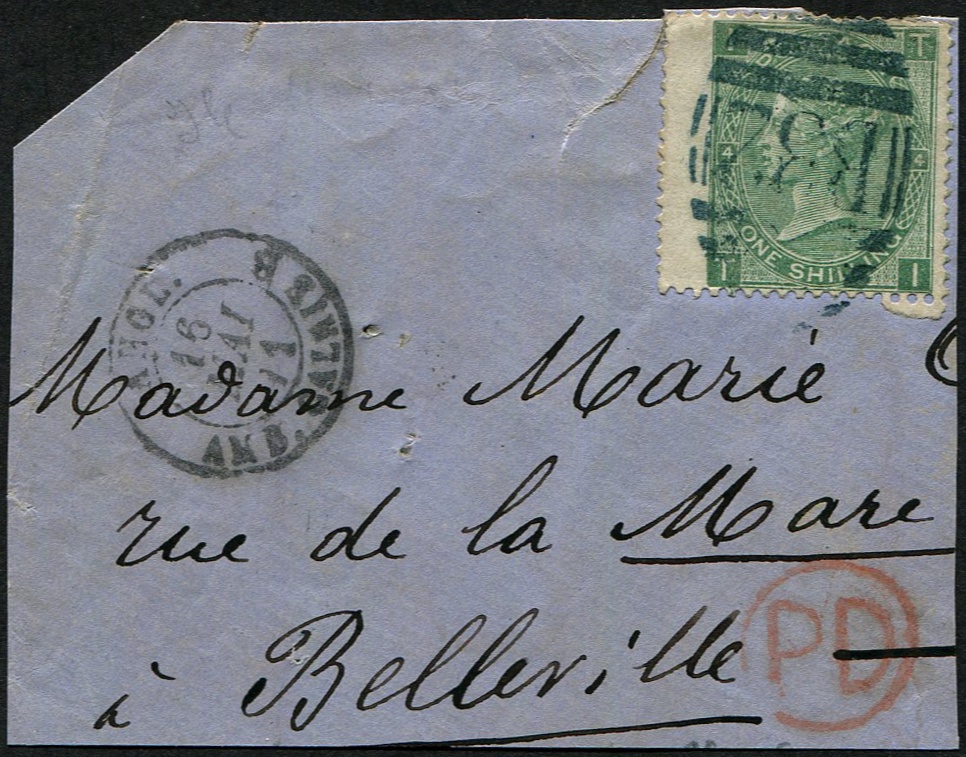 1/- SG 117, Pl.4 'BLUE' NUMERAL