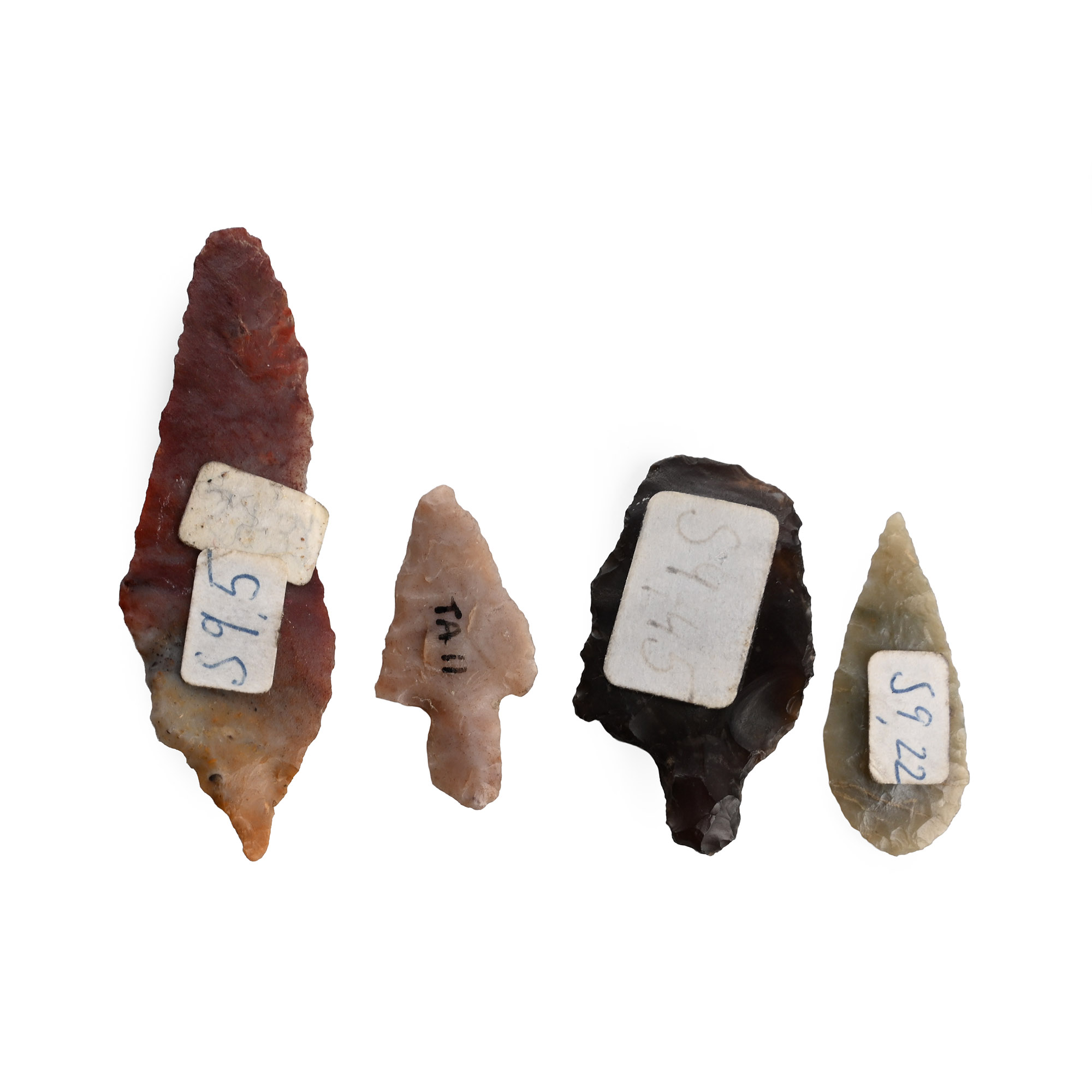El Golea Algeria Stone Age Knapped Arrowhead Group