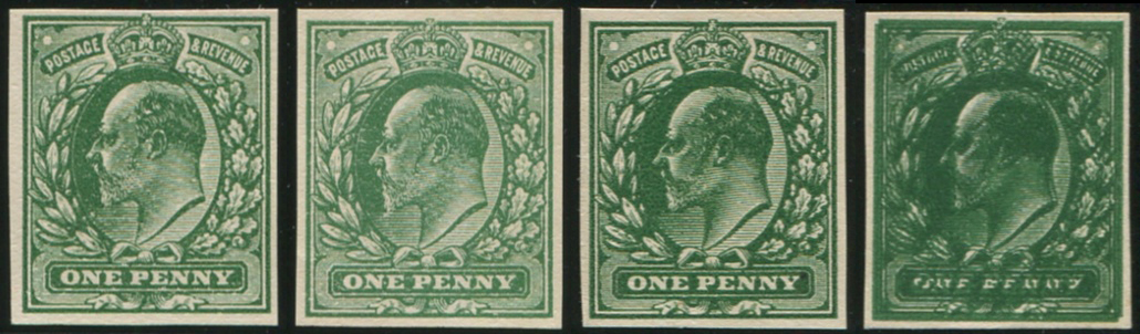 1d SG 219 IMPERF PLATE PROOFS