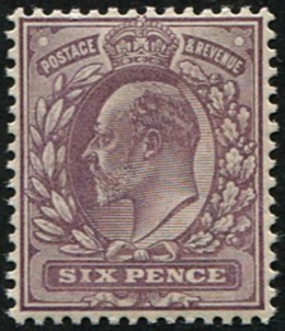 6d SG 245 'Dull-Pur', U/M