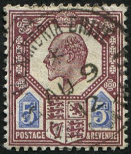 5d SG 294 VFU, Crisp '1911' CDS